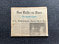 Original Moon Landing Vintage Newspaper - NASA Apollo 11 Program Moonwalk - Space Race Neil Armstrong Buzz Aldrin - Gifts For Nerds, Space A