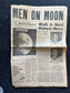 Original Moon Landing Vintage Newspaper - NASA Apollo 11 Program Moonwalk - Space Race Neil Armstrong Buzz Aldrin - Gifts For Nerds, Space A