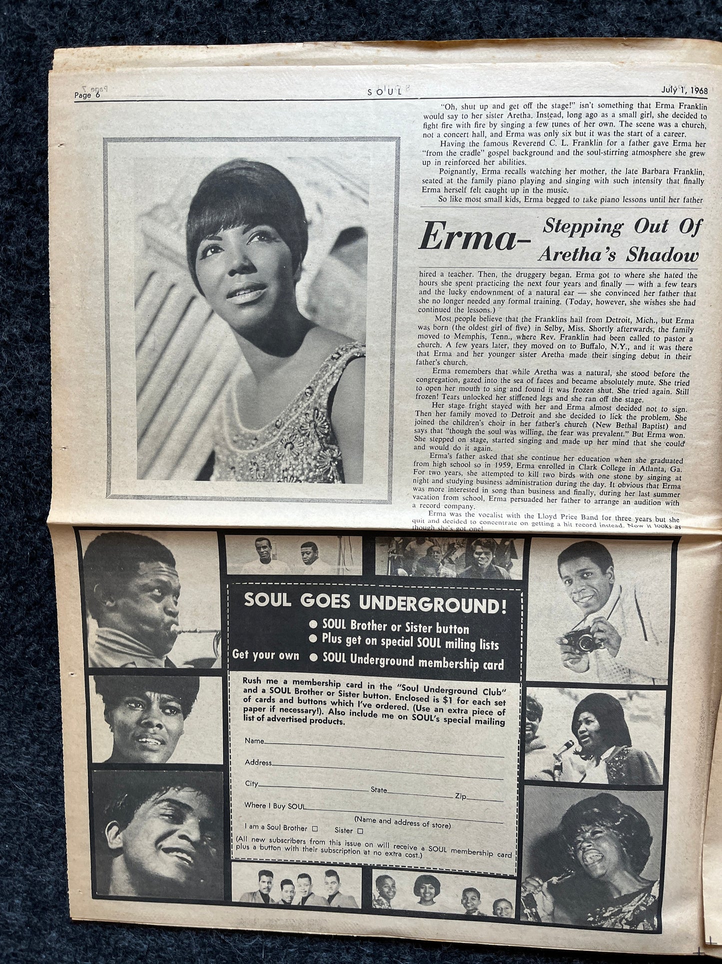 1970s Soul Music Underground Newspaper, Rock and Roll, Vintage Antique Collectibles, San Francisco Gifts, Anarchist Gifts, Grunge Artwork