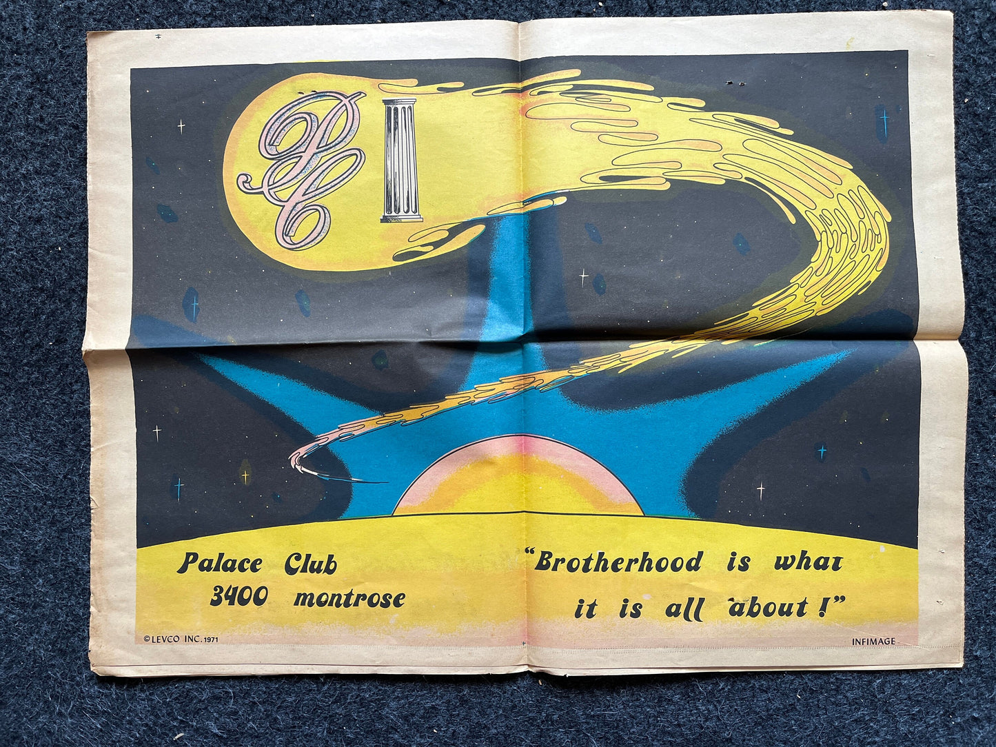 1972 New Year Space City Houston Texas Underground Newspaper, Black Panther Party, Vintage Antique Collectibles, Hippie Grunge Art Gifts,