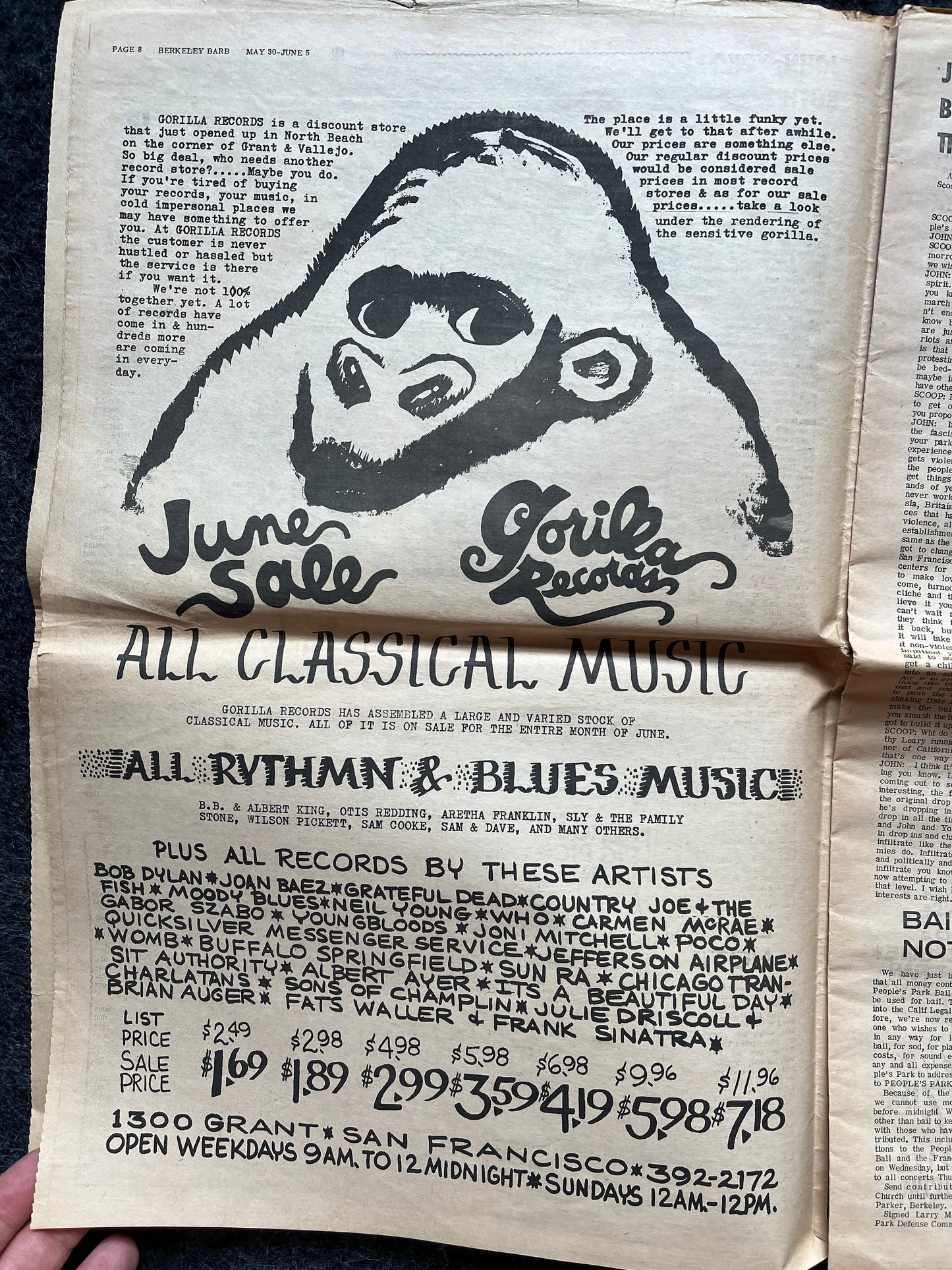 1970s Berkeley Bark CounterCulture, Black Panther Party, Underground Newspaper, Vintage Newspaper, San Francisco California, Black Gifts