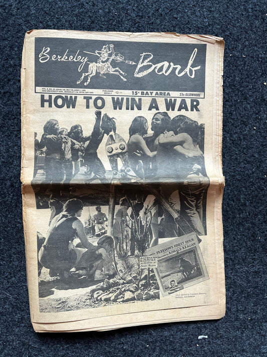1970s Berkeley Bark CounterCulture, Black Panther Party, Underground Newspaper, Vintage Newspaper, San Francisco California, Black Gifts