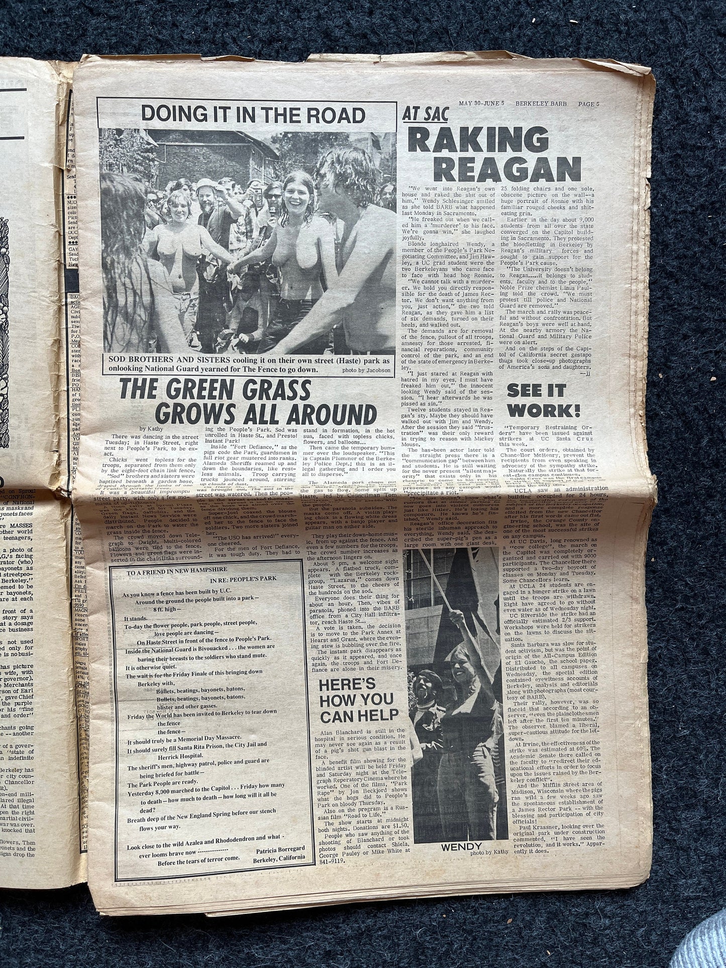 1970s Berkeley Bark CounterCulture, Black Panther Party, Underground Newspaper, Vintage Newspaper, San Francisco California, Black Gifts