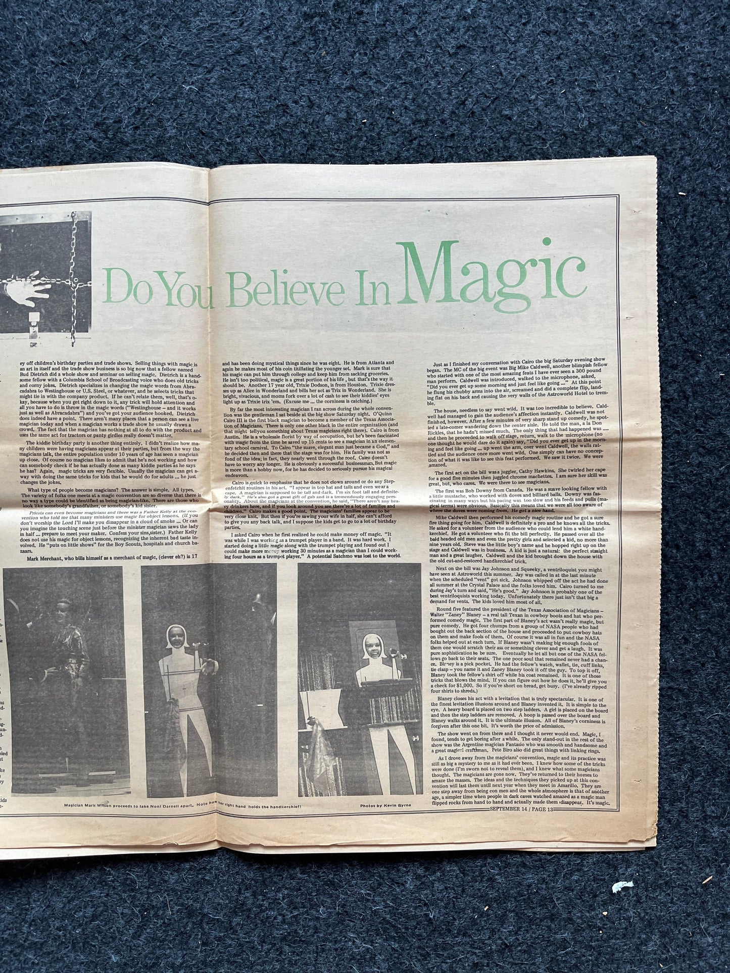 1970s Space City Houston Texas Underground Newspaper, Black Panther Party, Vintage Antique Collectibles, Hippie Grunge Art Gifts,