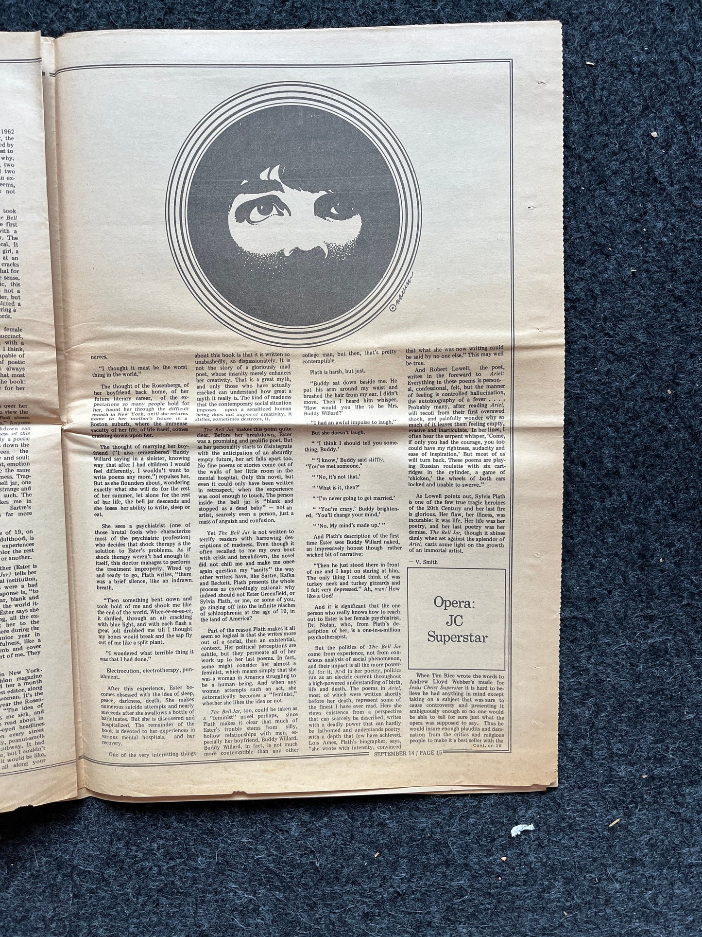 1970s Space City Houston Texas Underground Newspaper, Black Panther Party, Vintage Antique Collectibles, Hippie Grunge Art Gifts,