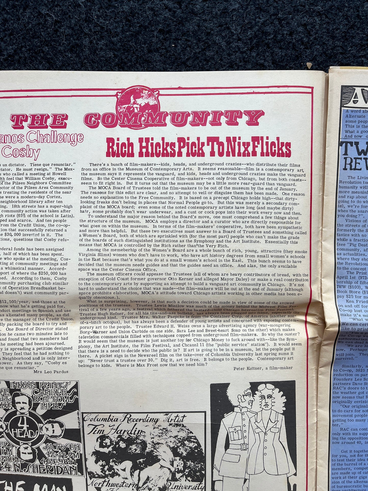 1970s Chicago Changes Underground Newspaper, Black Panther Party, Vintage Antique Collectibles, San Francisco Gifts, Anarchist Gifts,