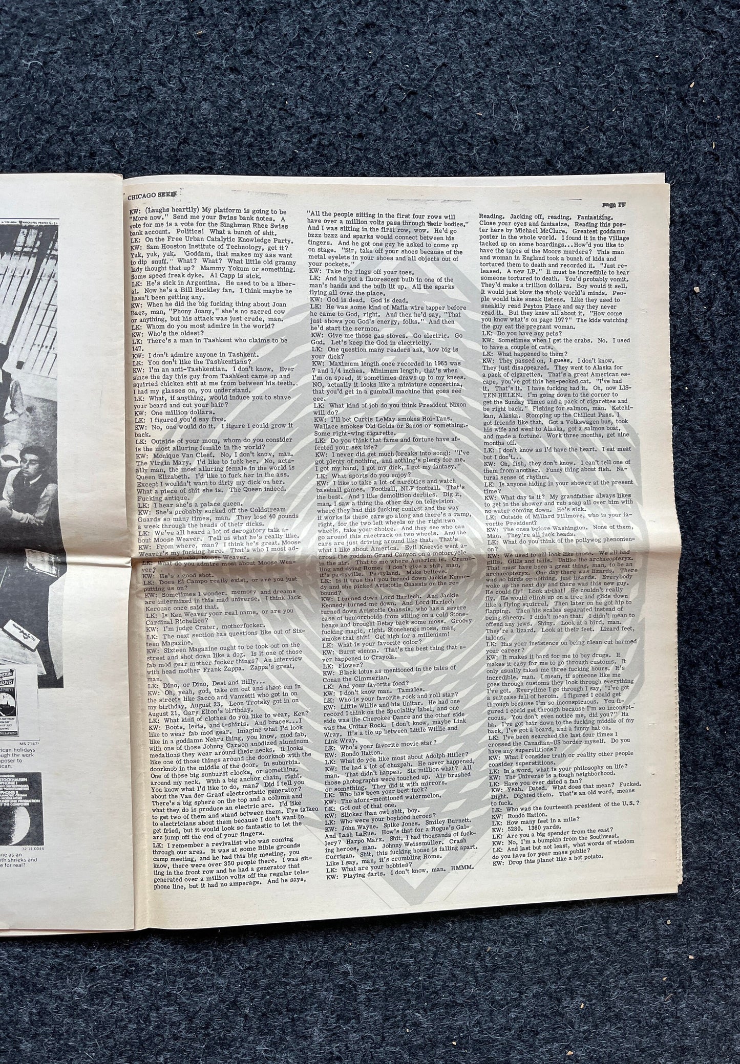 1970s Chicago Changes Underground Newspaper, Black Panther Party, Vintage Antique Collectibles, San Francisco Gifts, Anarchist Gifts,