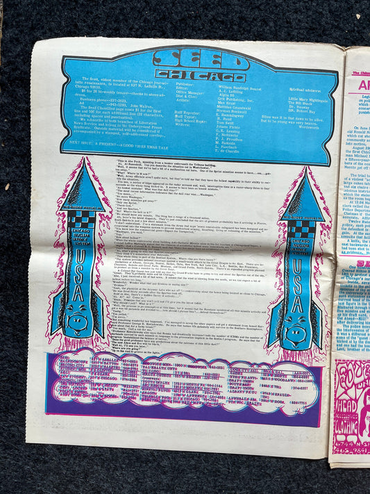 1970s Chicago Changes Underground Newspaper, Black Panther Party, Vintage Antique Collectibles, San Francisco Gifts, Anarchist Gifts,