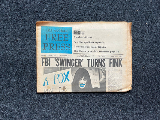 1970s CounterCulture LGBT Los Angeles Free Press, Black Panther Party, Underground Far-Left Newspaper, Vintage Newspaper, Original Newspaper