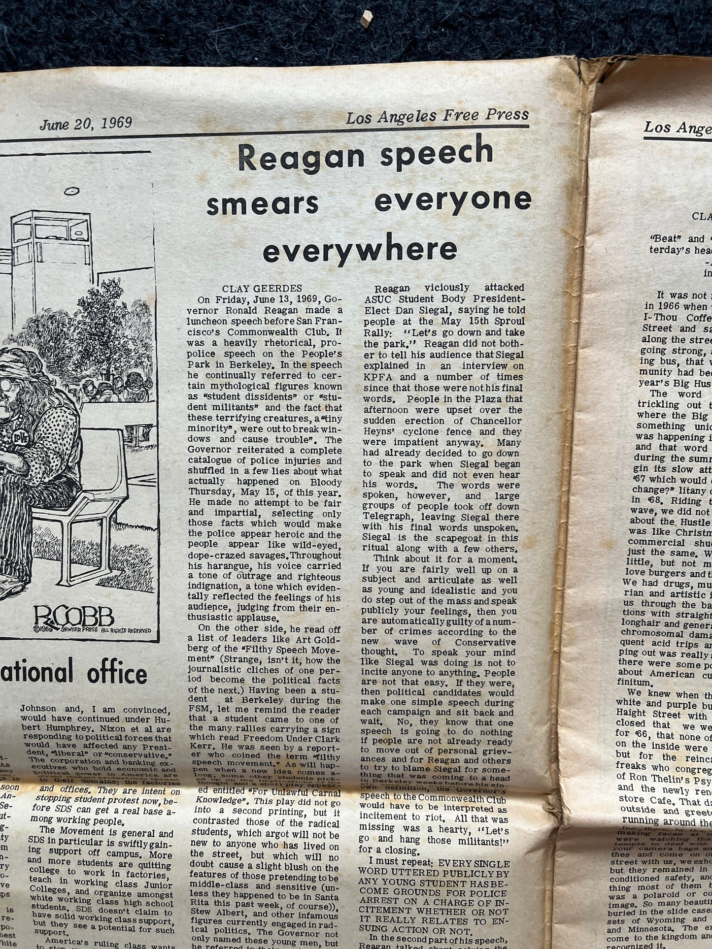 1970s CounterCulture LGBT Los Angeles Free Press, Black Panther Party, Underground Far-Left Newspaper, Vintage Newspaper, Original Newspaper