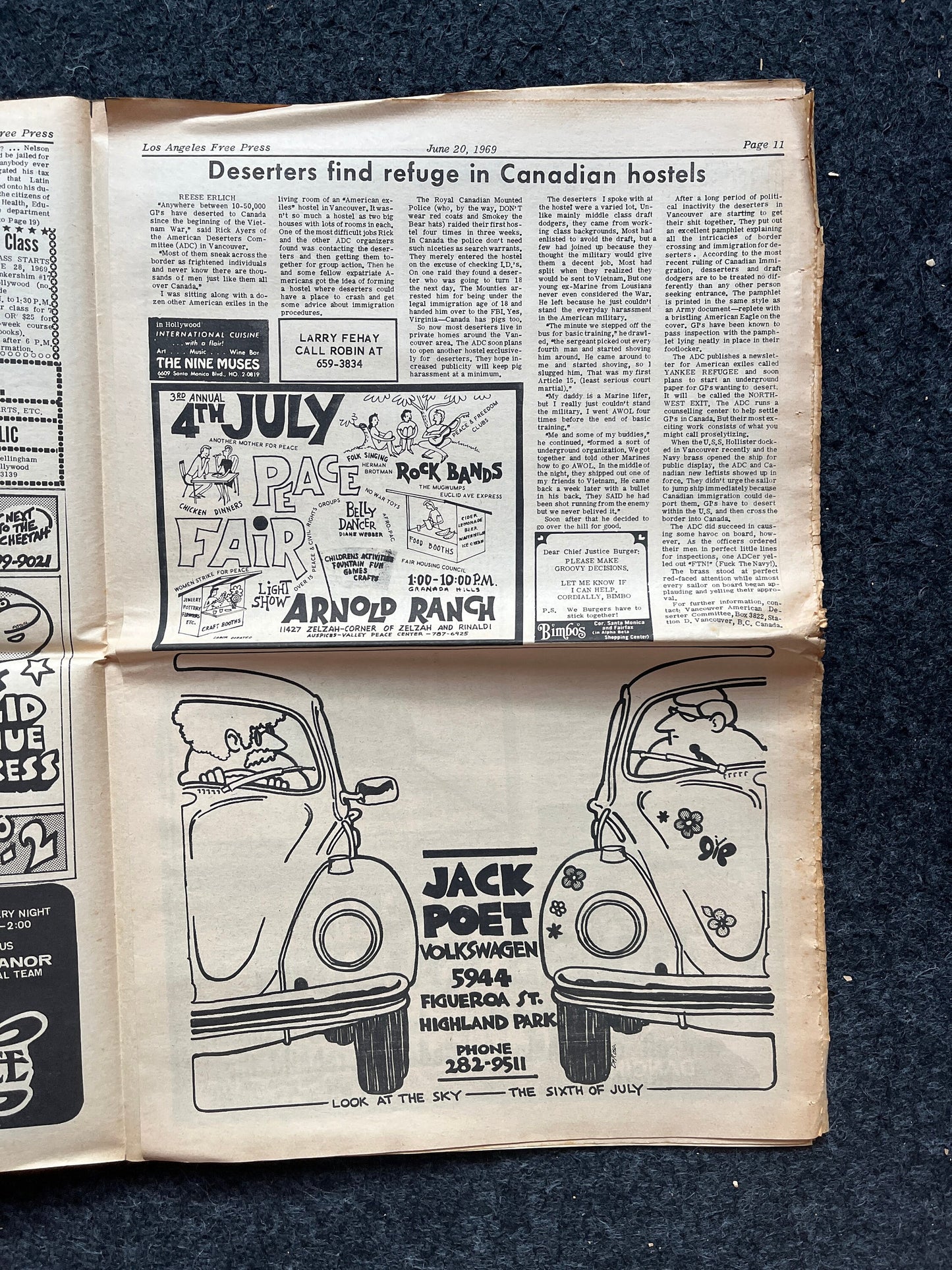 1970s CounterCulture LGBT Los Angeles Free Press, Black Panther Party, Underground Far-Left Newspaper, Vintage Newspaper, Original Newspaper