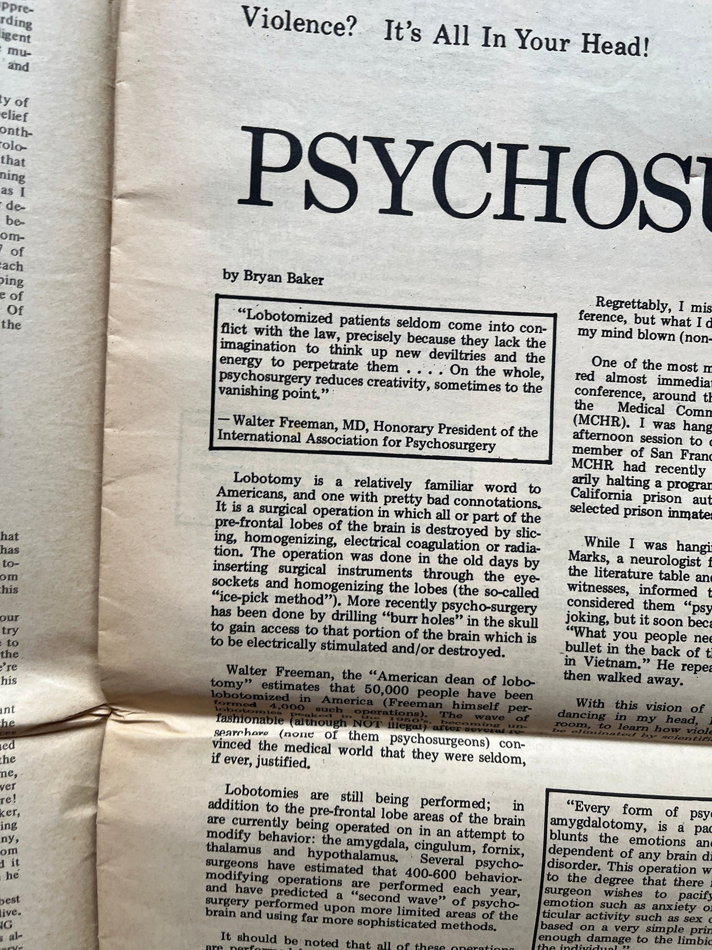1970s Psycho Therapy Mental Health Space City Houston Texas Underground Newspaper, Black Panther Party, Vintage Antique Collectibles