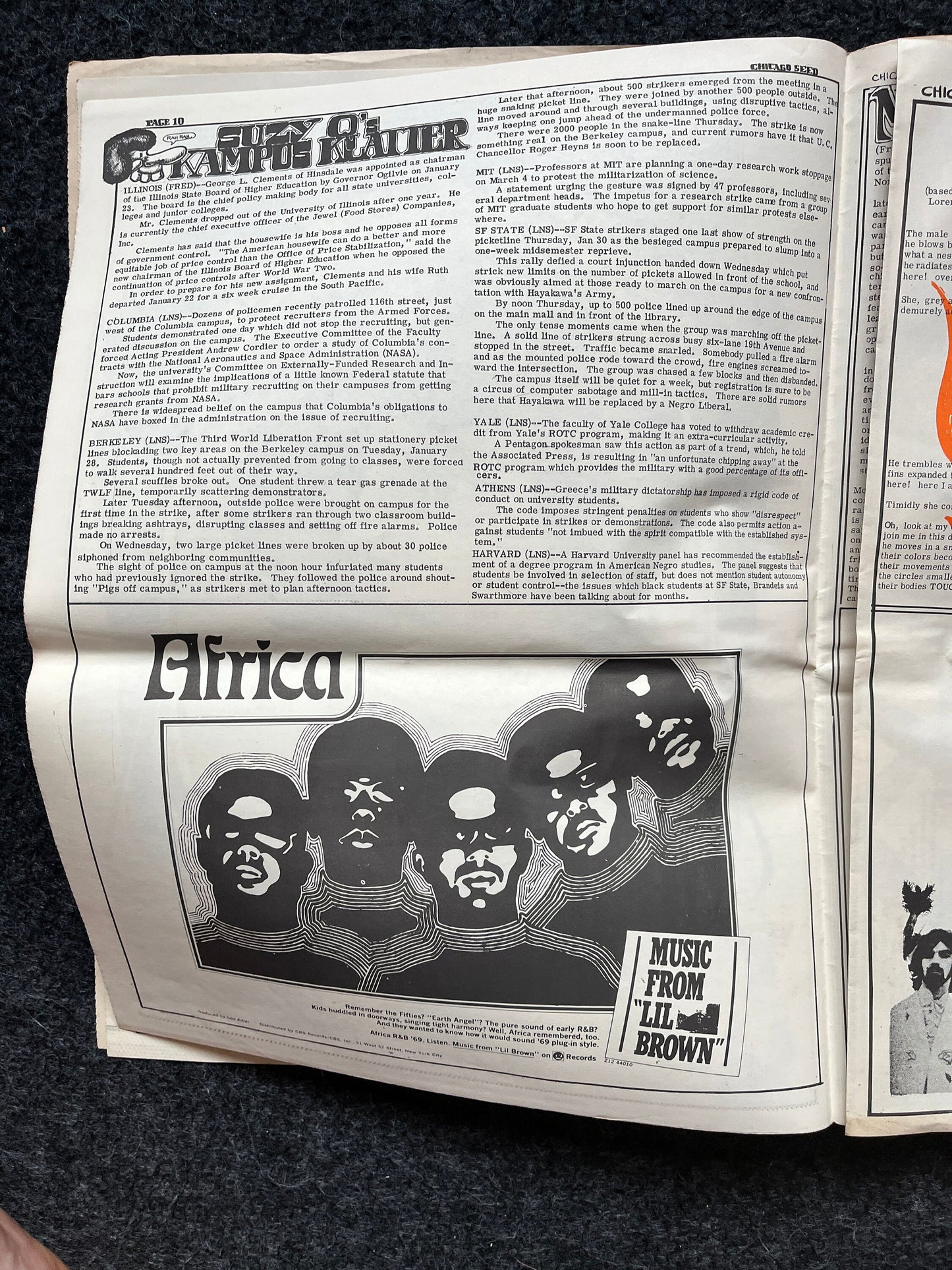 1970s Chicago Changes Underground Newspaper, Black Panther Party, Vintage Antique Collectibles, San Francisco Gifts, Anarchist Gifts,