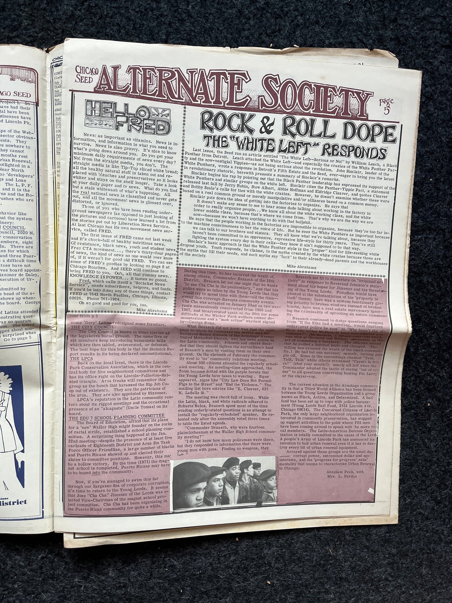 1970s Chicago Changes Underground Newspaper, Black Panther Party, Vintage Antique Collectibles, San Francisco Gifts, Anarchist Gifts,