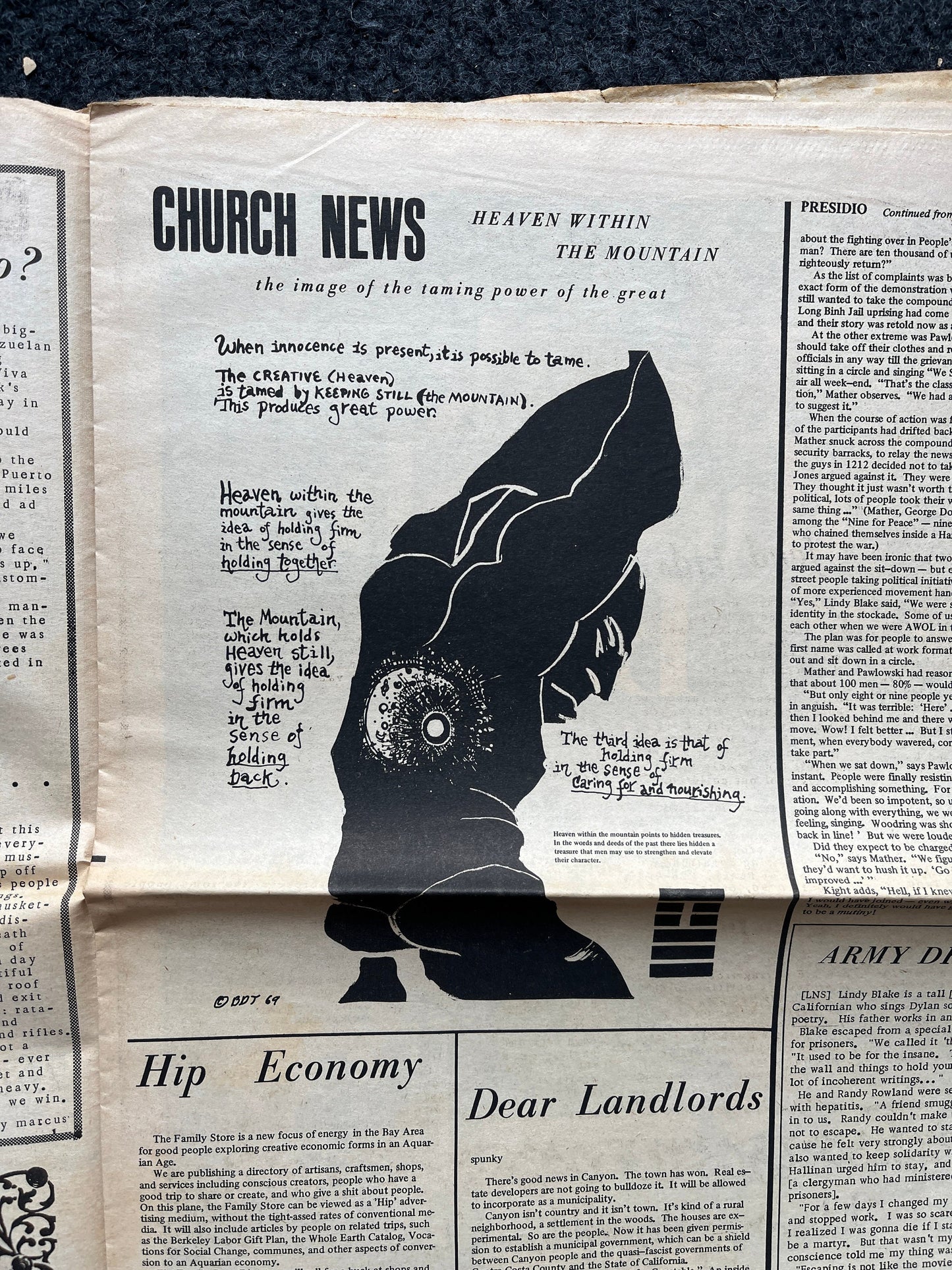 1970s Tim Leary Psychedelic High Times Underground Newspaper, Black Panther Party, Vintage Antique Collectibles, Hippie Grunge Art Gifts