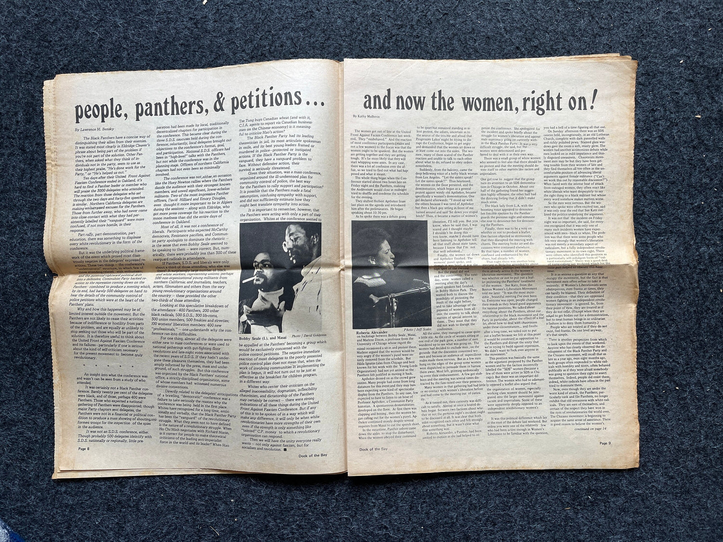 1970s San Francisco Underground Newspaper, Black Panther Party, Vintage Antique Collectibles, San Francisco Gifts, TransAmerica Tower