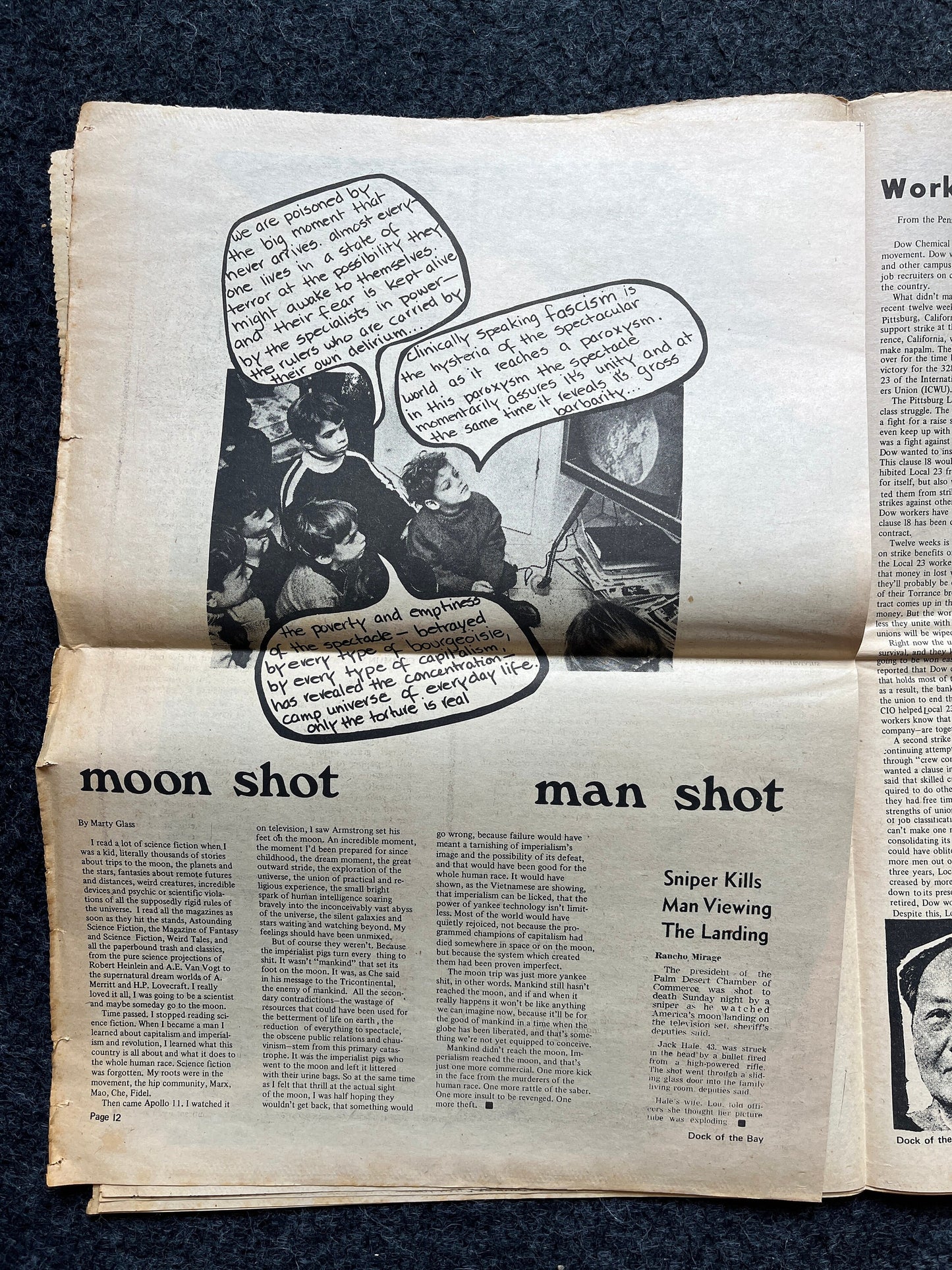 1970s San Francisco Underground Newspaper, Black Panther Party, Vintage Antique Collectibles, San Francisco Gifts, TransAmerica Tower