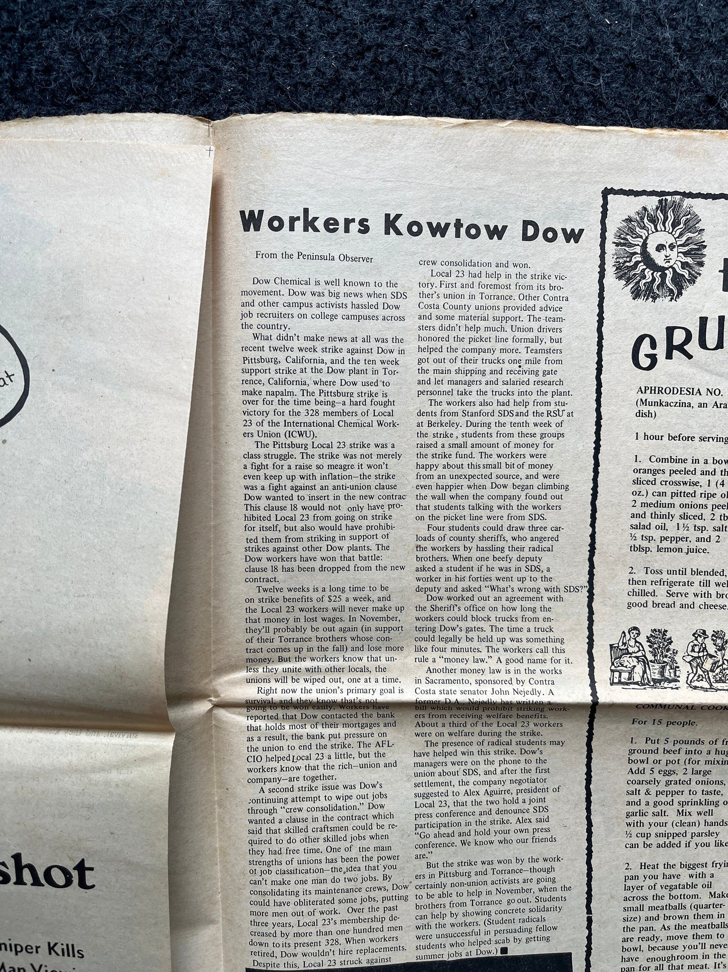 1970s San Francisco Underground Newspaper, Black Panther Party, Vintage Antique Collectibles, San Francisco Gifts, TransAmerica Tower