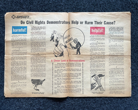 1970s Childrens Cold War Newspaper, Vintage Antique Collectibles, Original Childrens Educational Item, Gifts for Teachers, Gifts for Kids