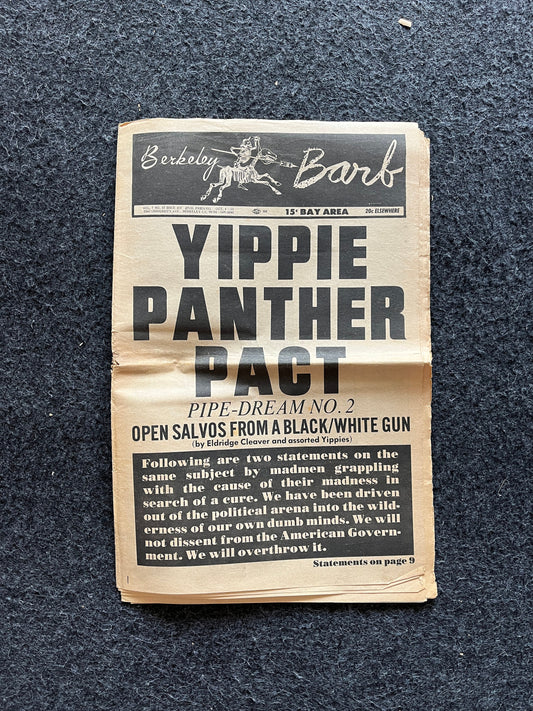 1970s Berkeley Bark CounterCulture, Black Panther Party, Underground Newspaper, Vintage Newspaper, San Francisco California, Black Gifts