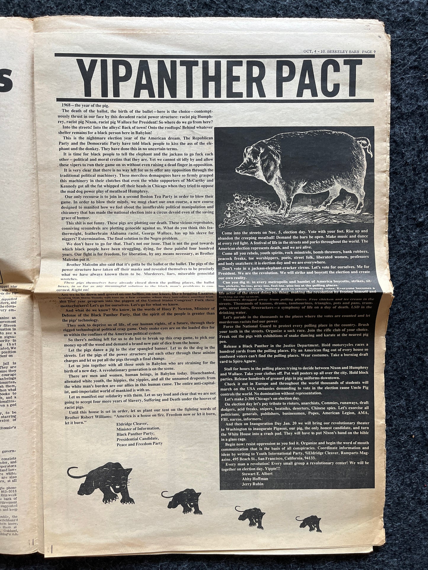1970s Berkeley Bark CounterCulture, Black Panther Party, Underground Newspaper, Vintage Newspaper, San Francisco California, Black Gifts