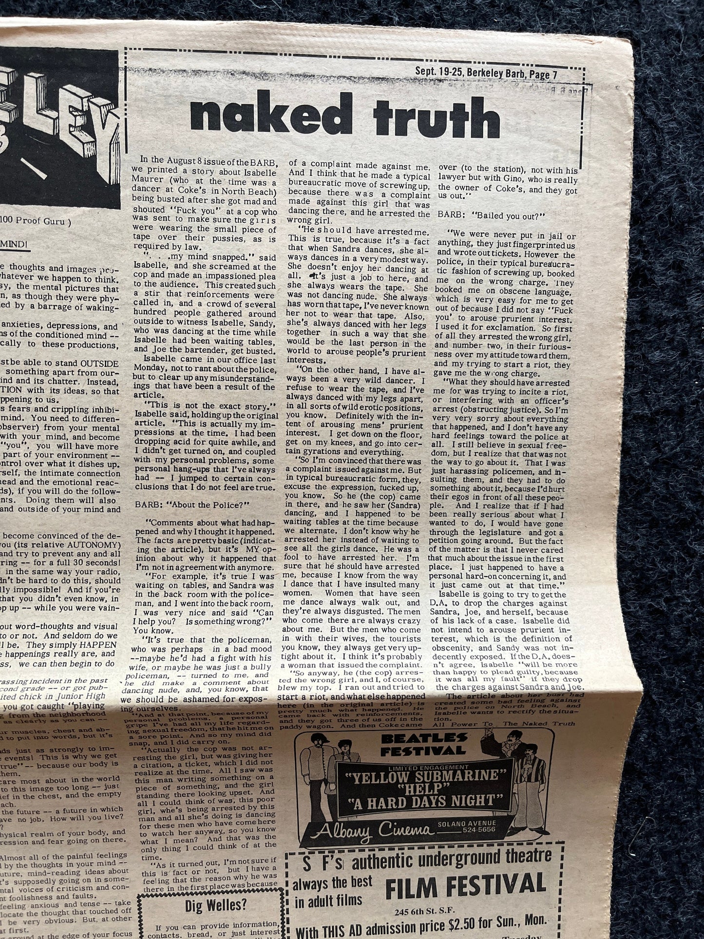 1970s Berkeley Bark CounterCulture, Black Panther Party, Underground Newspaper, Vintage Newspaper, San Francisco California, Black Gifts