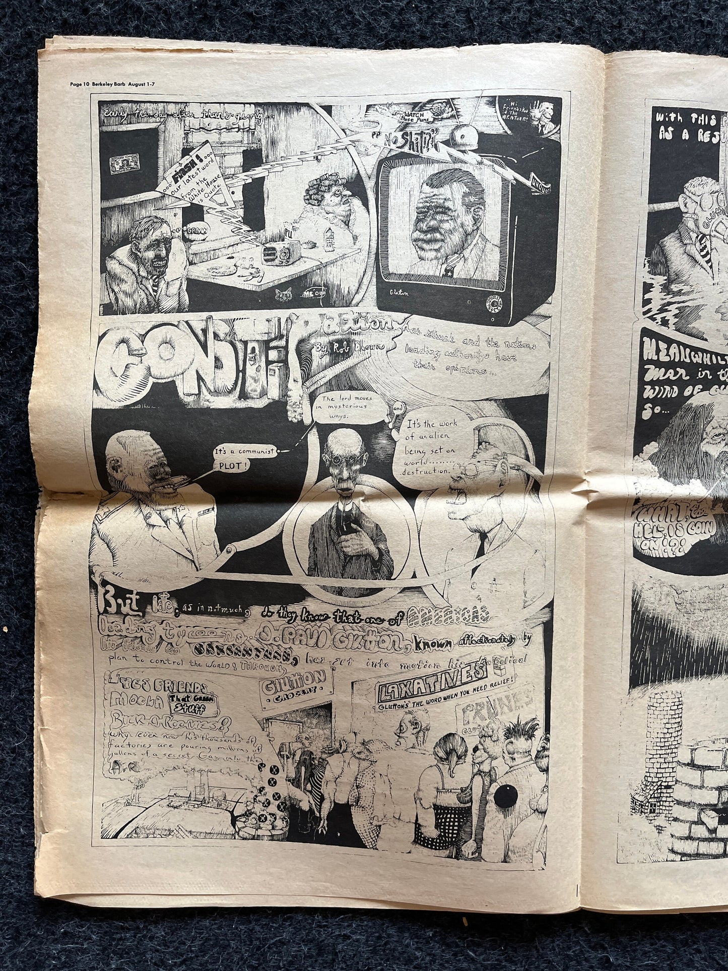 1970s Berkeley Bark CounterCulture, Black Panther Party, Underground Newspaper, Vintage Newspaper, San Francisco California, Black Gifts