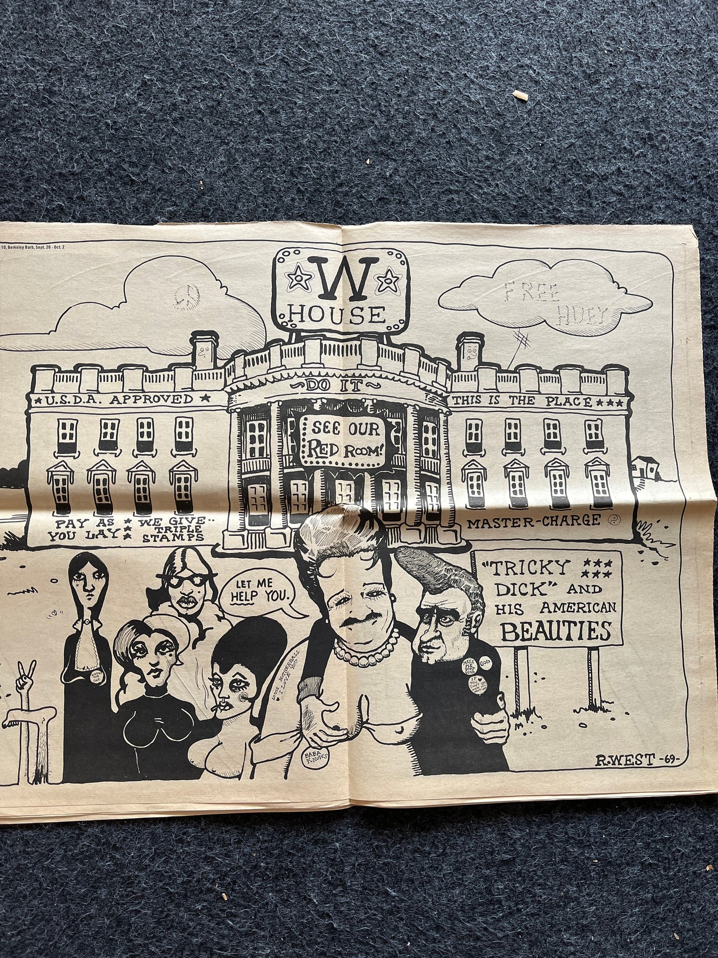 1970s Berkeley Bark CounterCulture, Black Panther Party, Underground Newspaper, Vintage Newspaper, San Francisco California, Black Gifts
