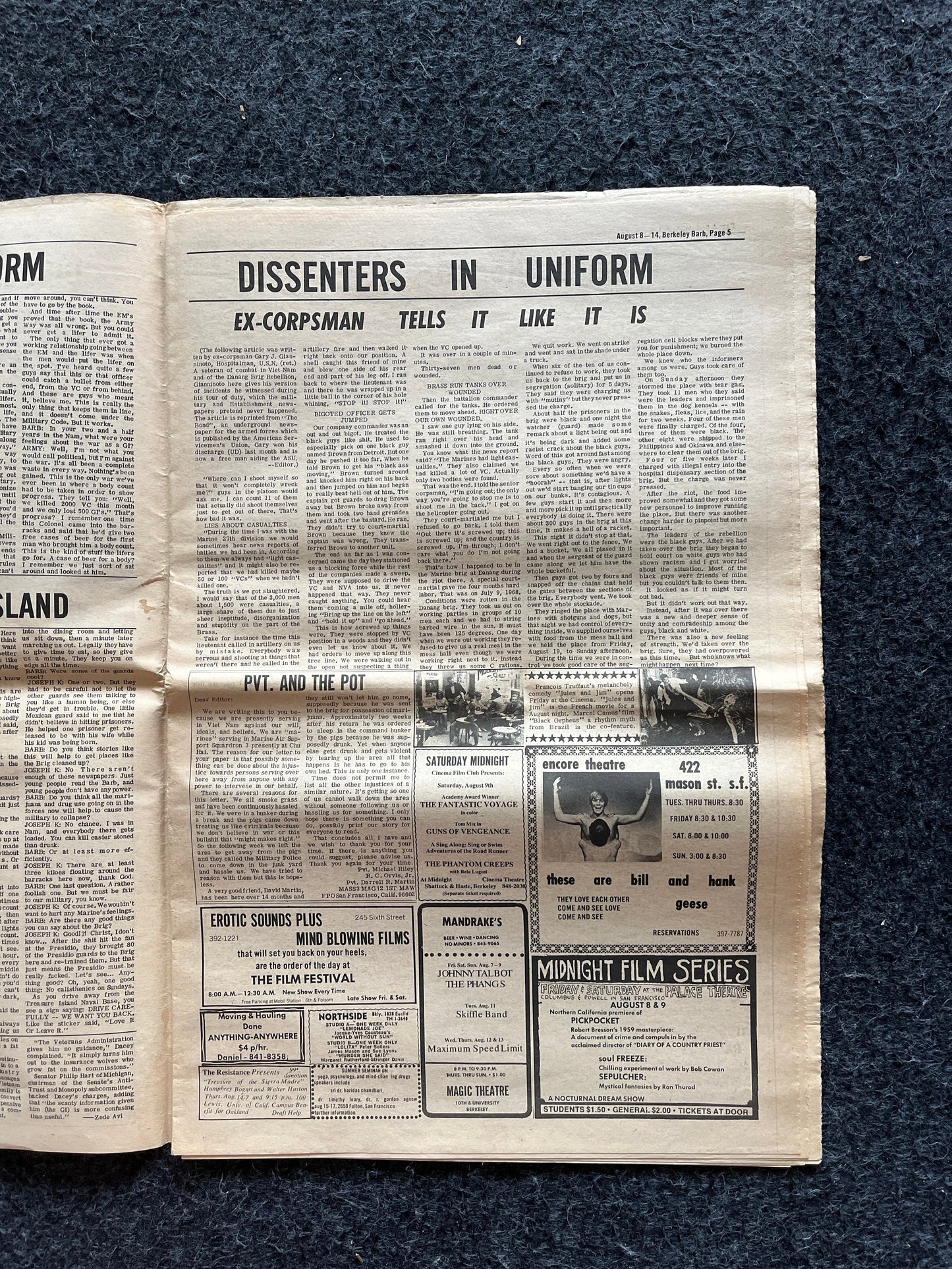 1970s Berkeley Bark CounterCulture, Black Panther Party, Underground Newspaper, Vintage Newspaper, San Francisco California, Black Gifts