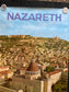 Vintage 1980s Nazareth Israel Travel Poster - Vintage Advertising Jewish Travel Poster, Vintage Photography, 27 x 39 Aviation Poster