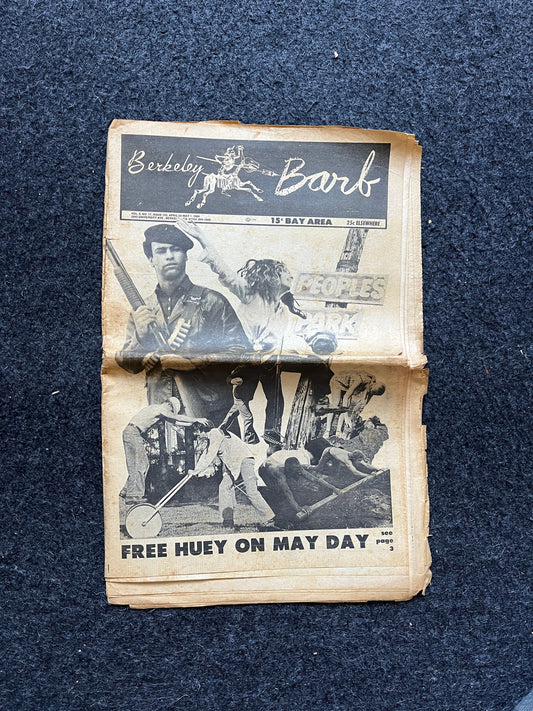 1970s Berkeley Bark CounterCulture, Black Panther Party, Underground Newspaper, Vintage Newspaper, San Francisco California, Black Gifts