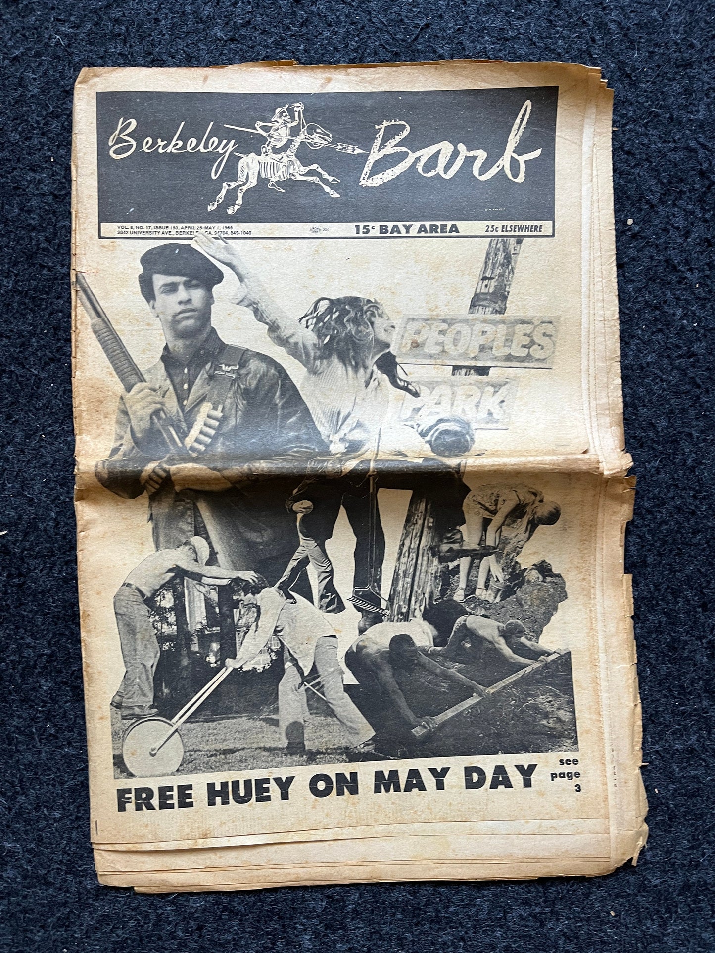 1970s Berkeley Bark CounterCulture, Black Panther Party, Underground Newspaper, Vintage Newspaper, San Francisco California, Black Gifts
