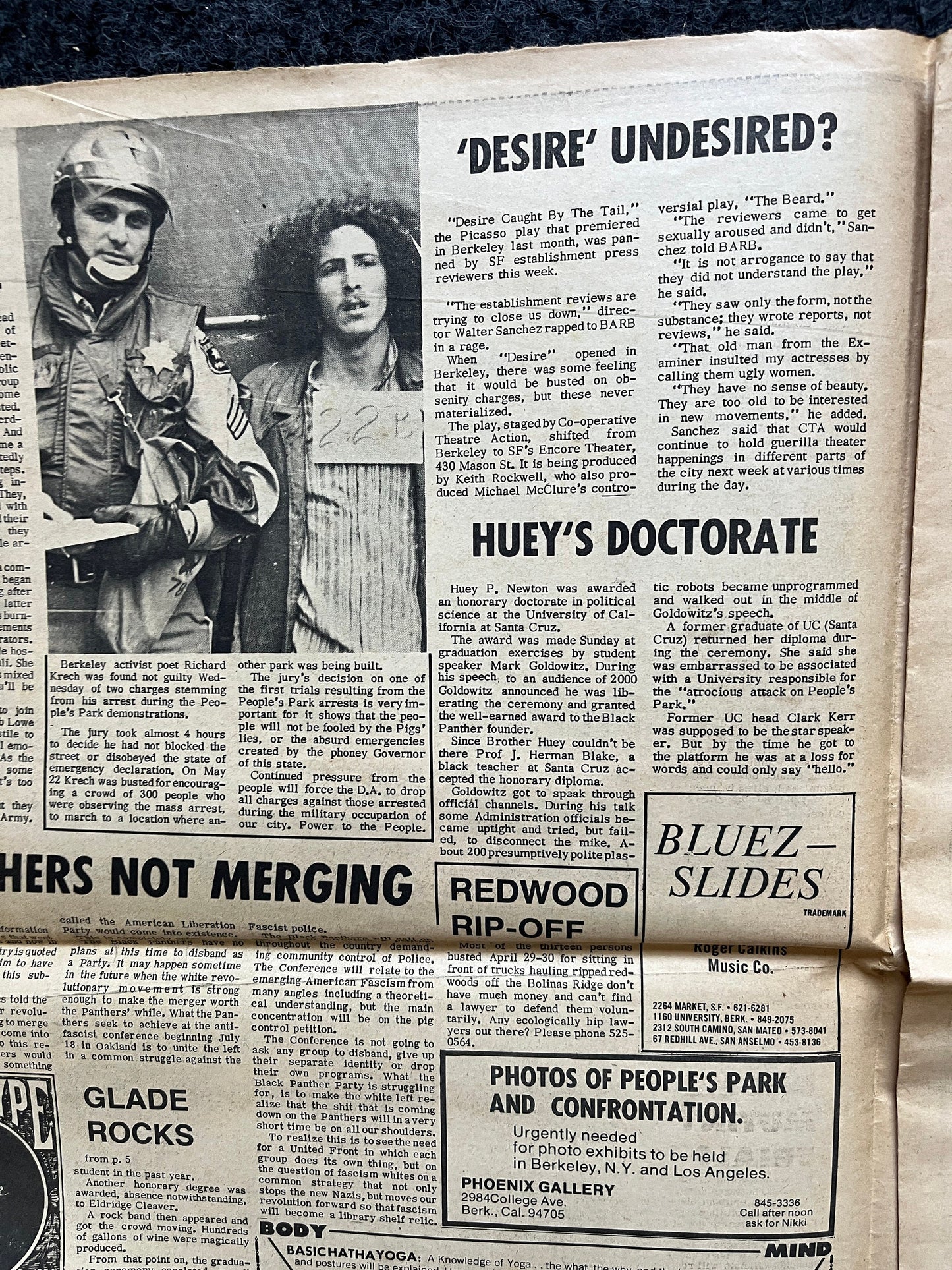 1970s Berkeley Bark CounterCulture, Black Panther Party, Underground Newspaper, Vintage Newspaper, San Francisco California, Black Gifts