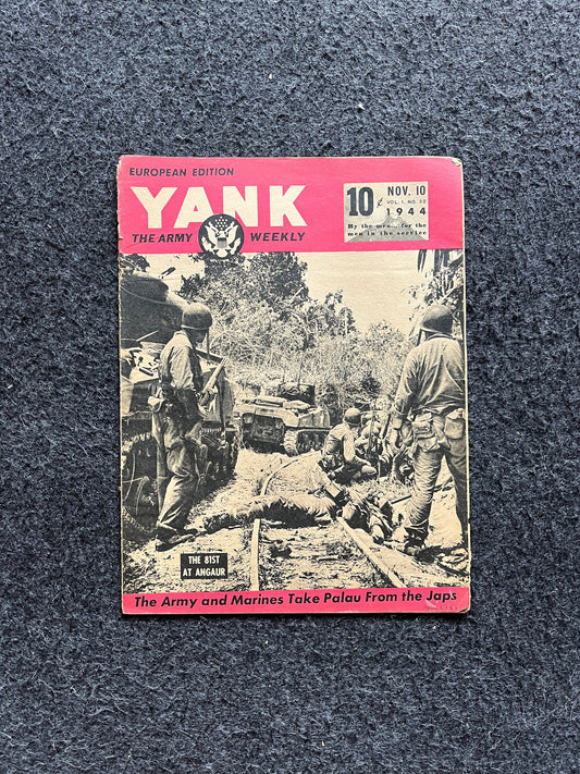 1945 US Propaganda WW2 Yank Magazine Collectible Military Magazine Memorabilia, Anniversary Gifts for Him, Vintage Military Wall Decoration