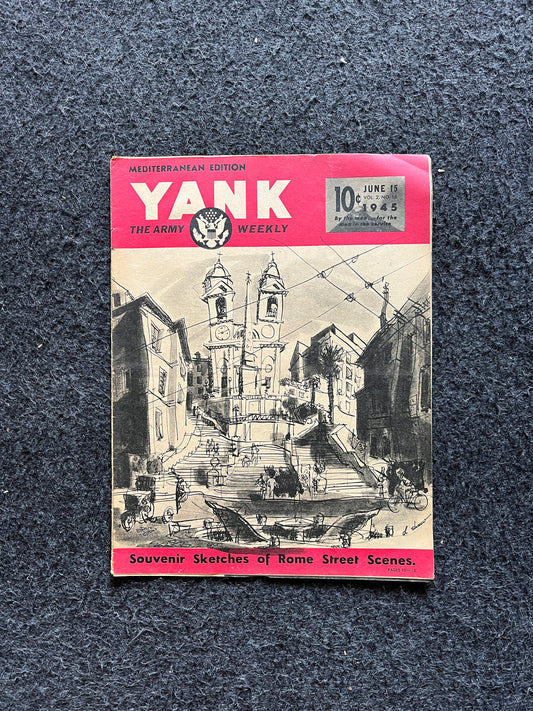 1945 US Propaganda WW2 Yank Magazine Collectible Military Magazine Memorabilia, Anniversary Gifts for Him, Vintage Military Wall Decoration