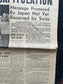 WWII Japanese Surrender - Day Before VJ Day - Extra Vintage Newspaper - Japan Unconditionally Surrenders