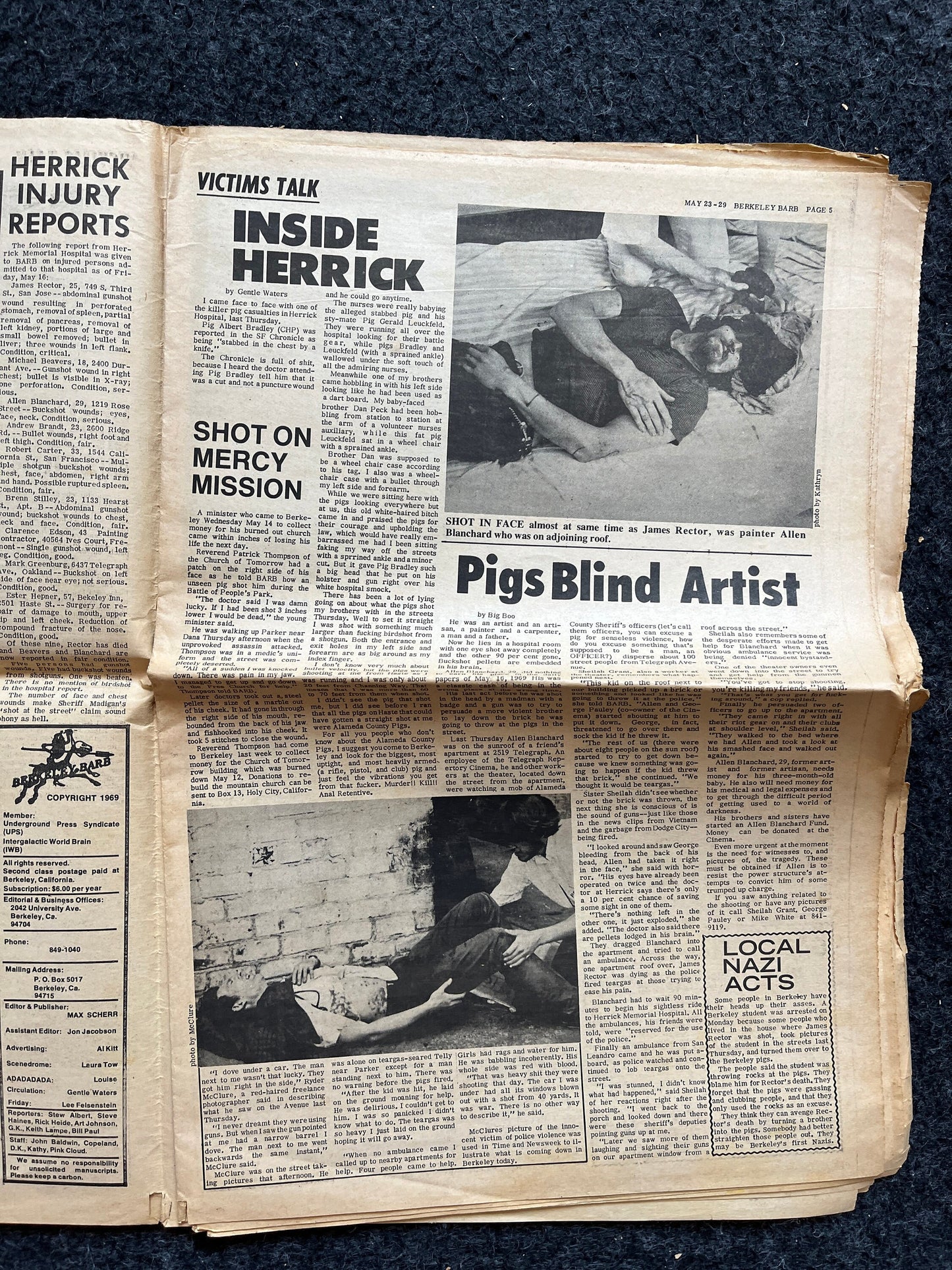 1970s Berkeley Bark CounterCulture, Black Panther Party, Underground Newspaper, Vintage Newspaper, San Francisco California, Black Gifts