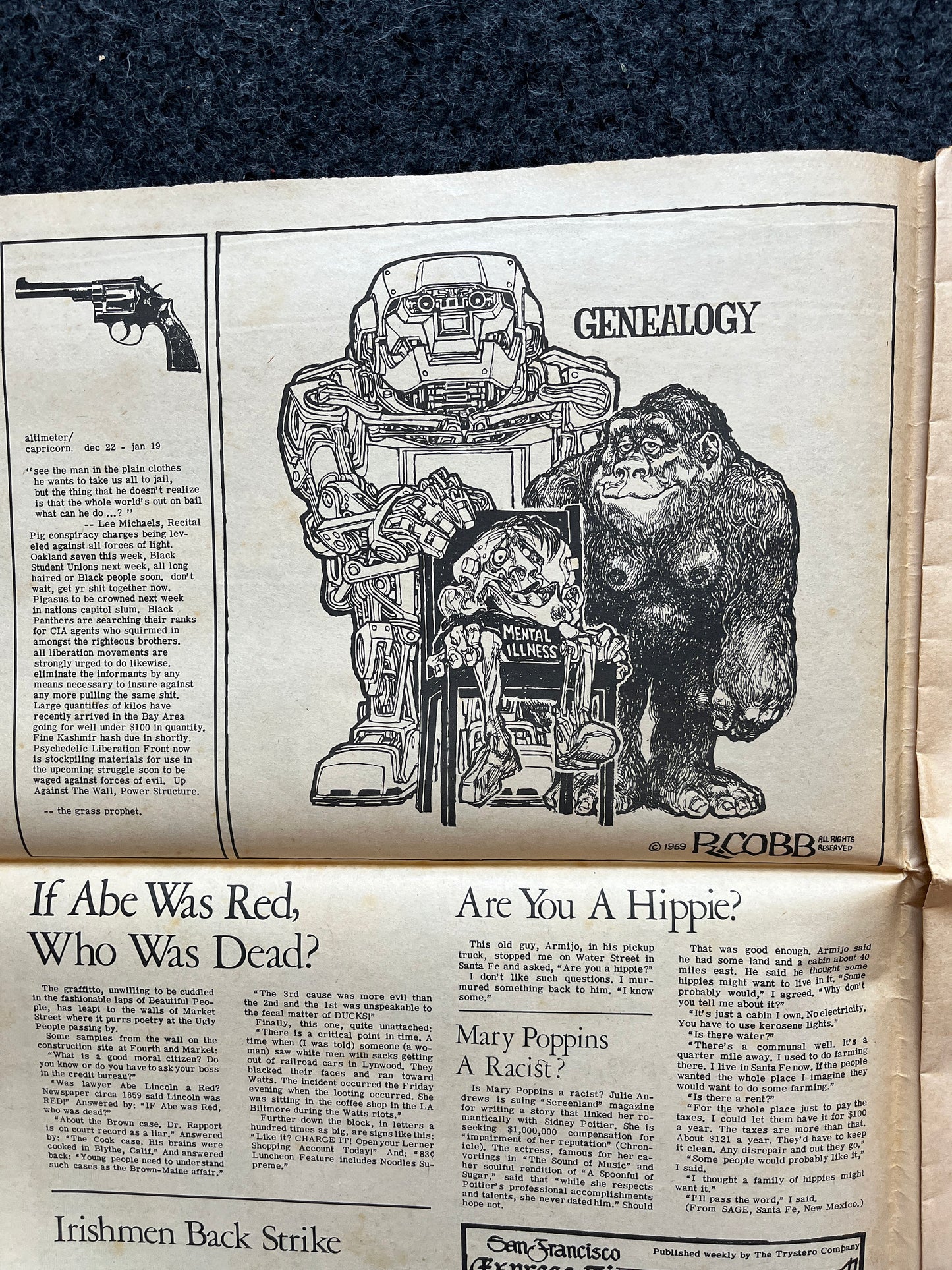 1970s Berkeley Bark CounterCulture, Black Panther Party, Underground Newspaper, Vintage Newspaper, San Francisco California, Black Gifts