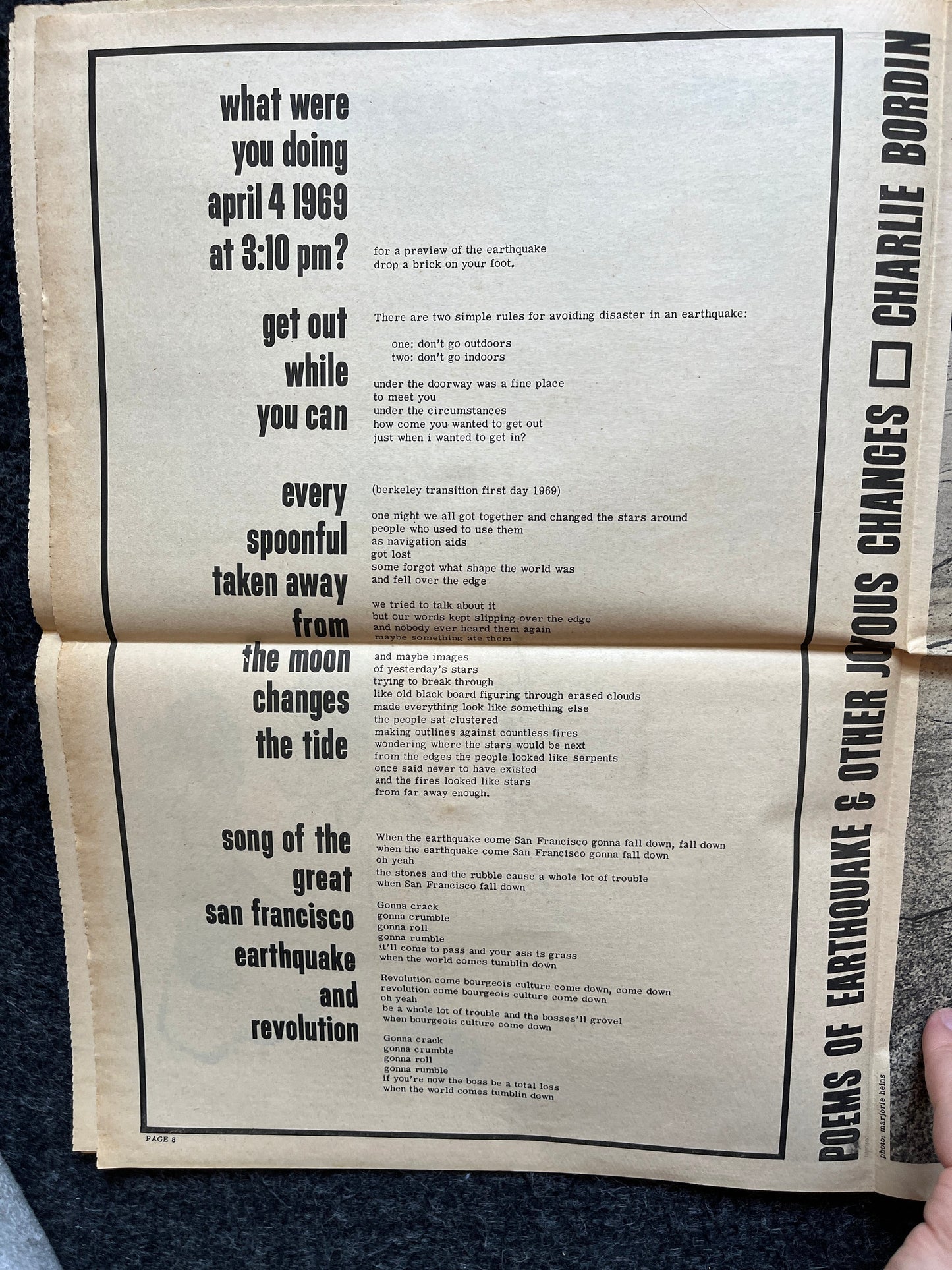 1970s Berkeley Bark CounterCulture, Black Panther Party, Underground Newspaper, Vintage Newspaper, San Francisco California, Black Gifts