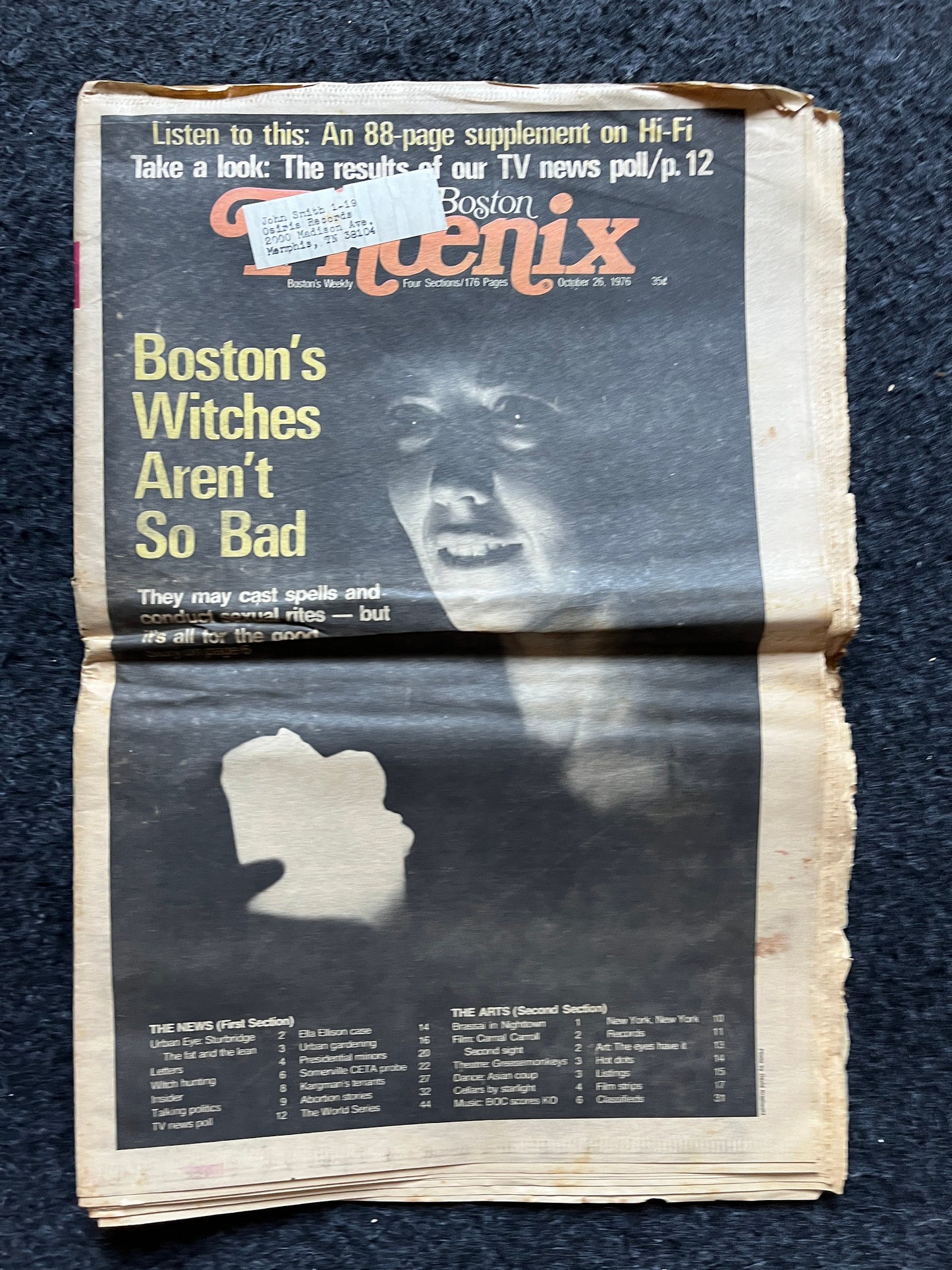 1976 Witches and Haunts High Times Underground Newspaper, Black Panther Party, Vintage Antique Collectibles, Grunge Art, Chicago Souvenirs