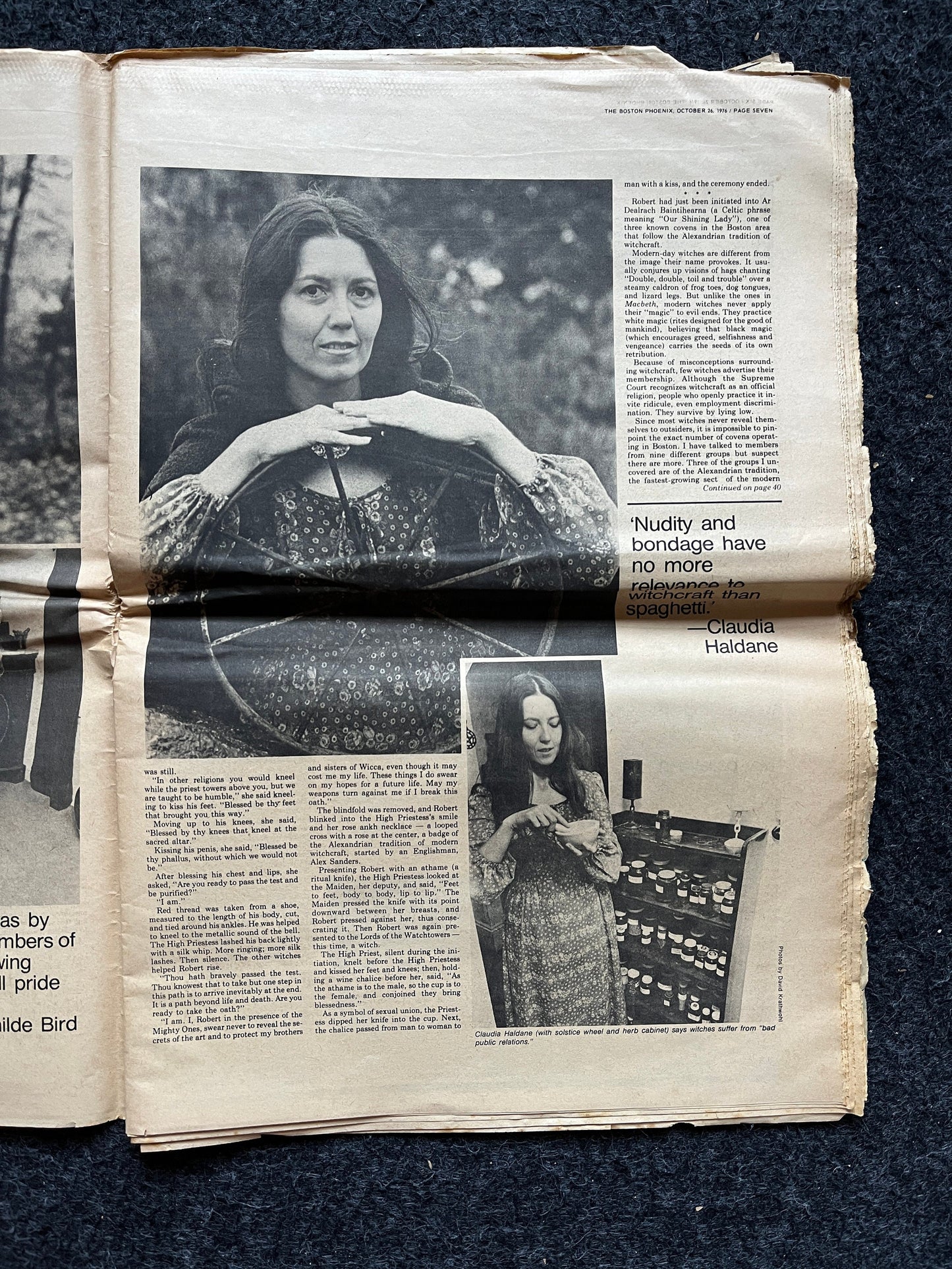 1976 Witches and Haunts High Times Underground Newspaper, Black Panther Party, Vintage Antique Collectibles, Grunge Art, Chicago Souvenirs