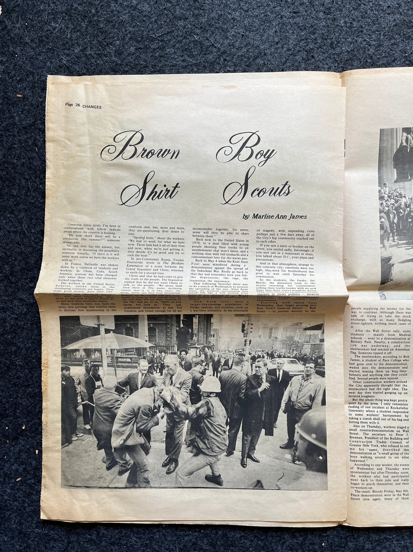 1970s Chicago Changes Underground Newspaper, Black Panther Party, Vintage Antique Collectibles, San Francisco Gifts, Anarchist Gifts,