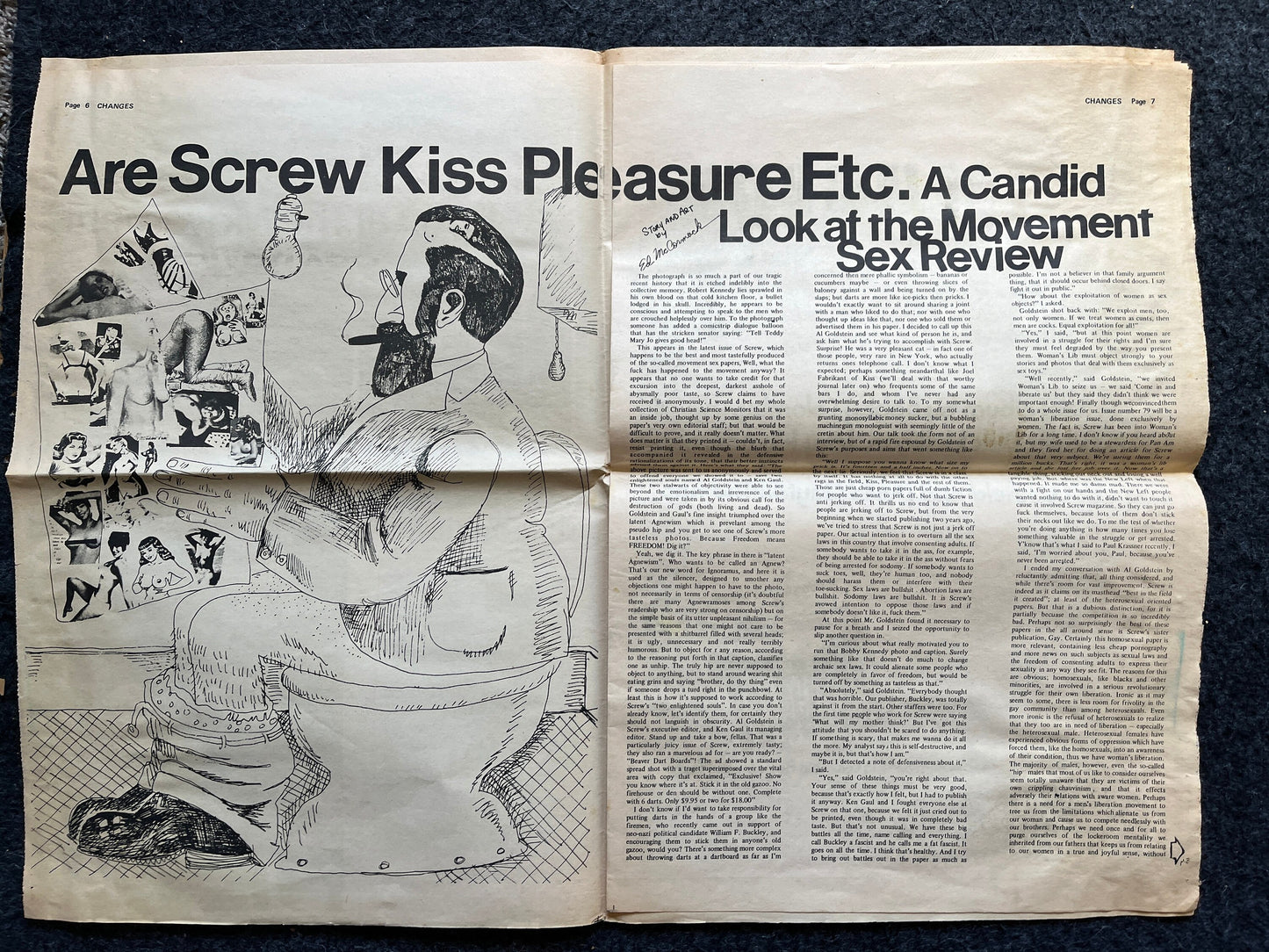 1970s Chicago Changes Underground Newspaper, Black Panther Party, Vintage Antique Collectibles, San Francisco Gifts, Anarchist Gifts,