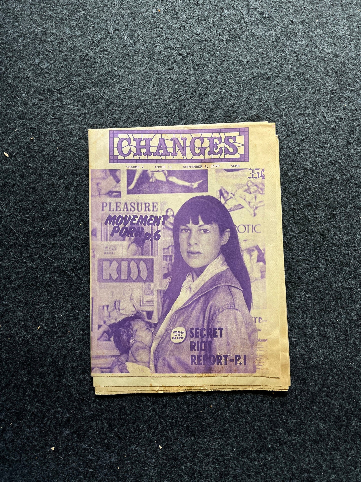 1970s Chicago Changes Underground Newspaper, Black Panther Party, Vintage Antique Collectibles, San Francisco Gifts, Anarchist Gifts,