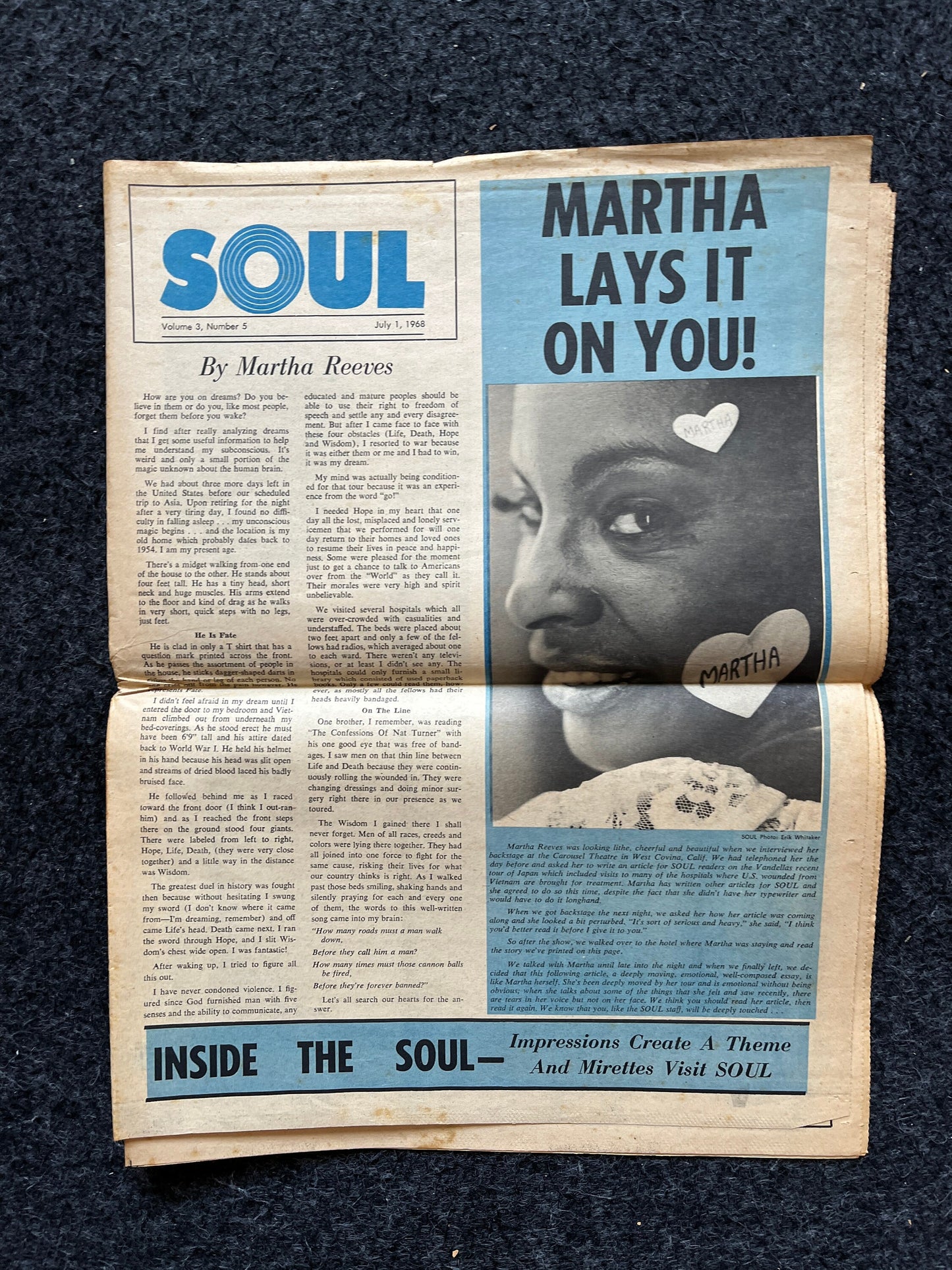 1970s Soul Music Underground Newspaper, Rock and Roll, Vintage Antique Collectibles, San Francisco Gifts, Anarchist Gifts, Grunge Artwork