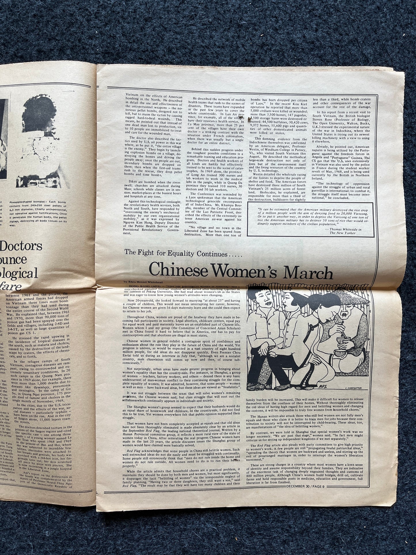 1972 New Year Space City Houston Texas Underground Newspaper, Black Panther Party, Vintage Antique Collectibles, Hippie Grunge Art Gifts,