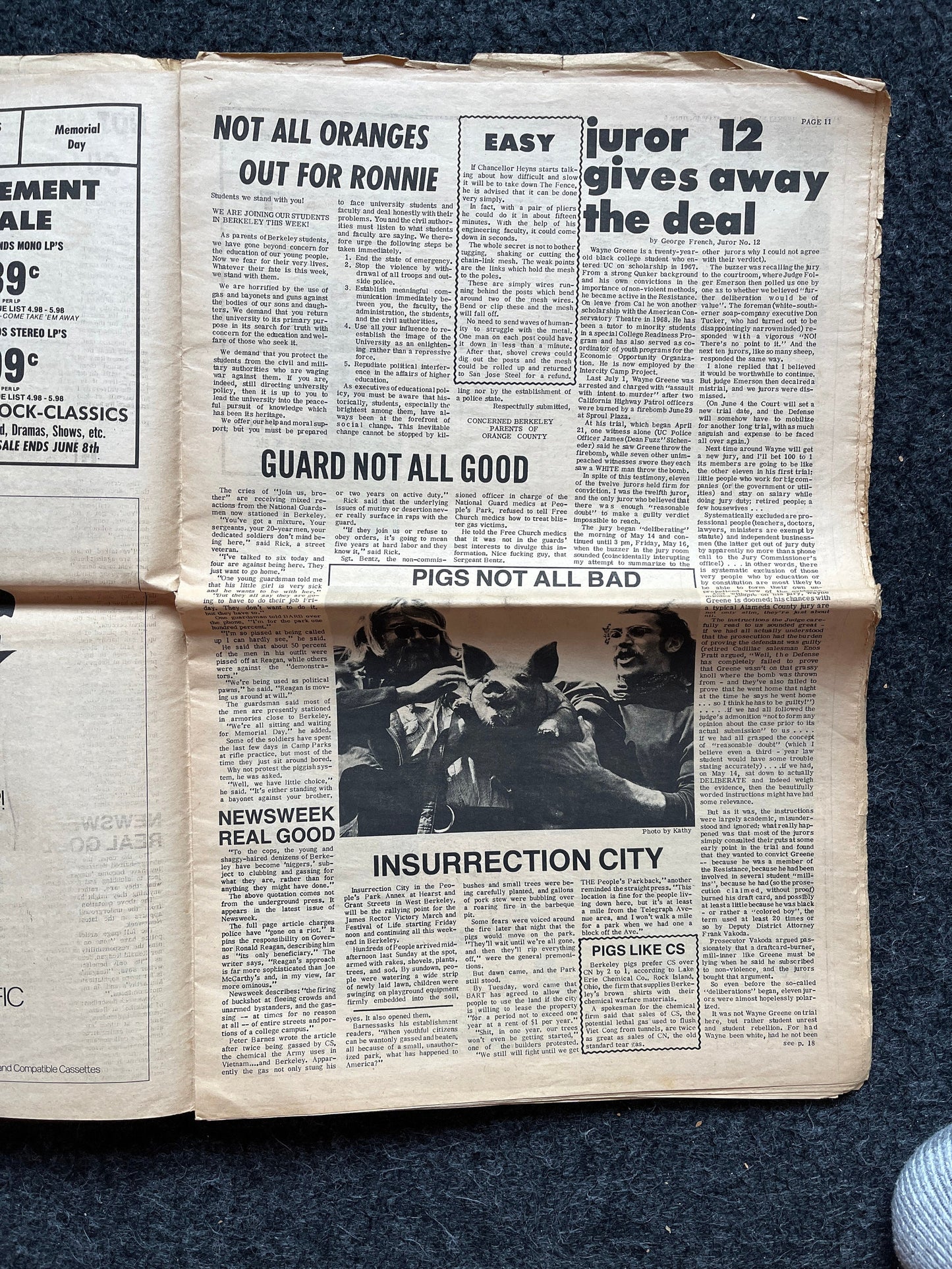 1970s Berkeley Bark CounterCulture, Black Panther Party, Underground Newspaper, Vintage Newspaper, San Francisco California, Black Gifts
