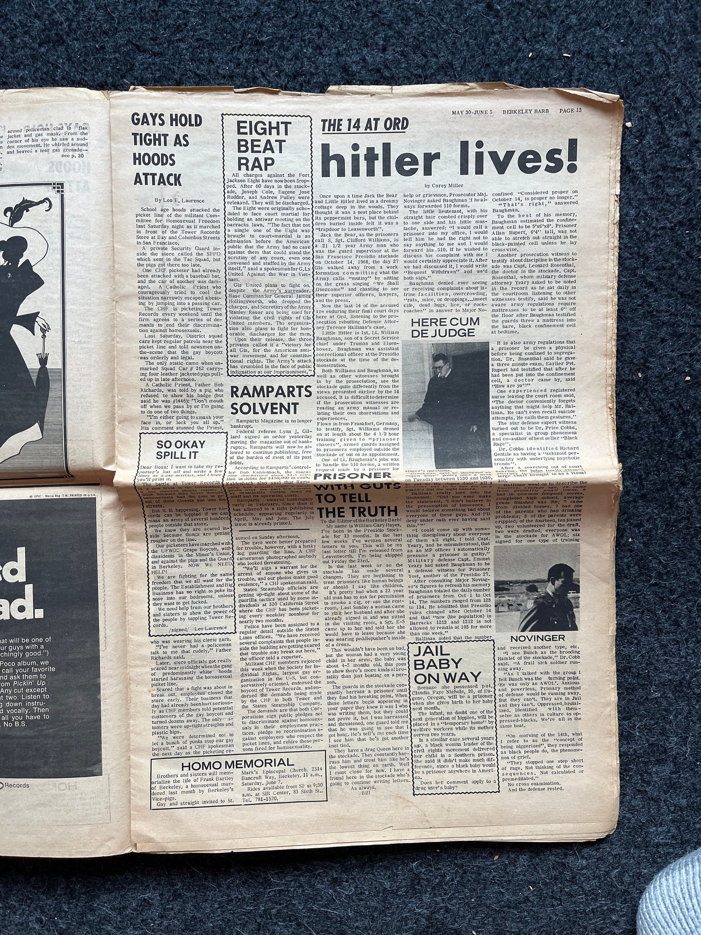 1970s Berkeley Bark CounterCulture, Black Panther Party, Underground Newspaper, Vintage Newspaper, San Francisco California, Black Gifts