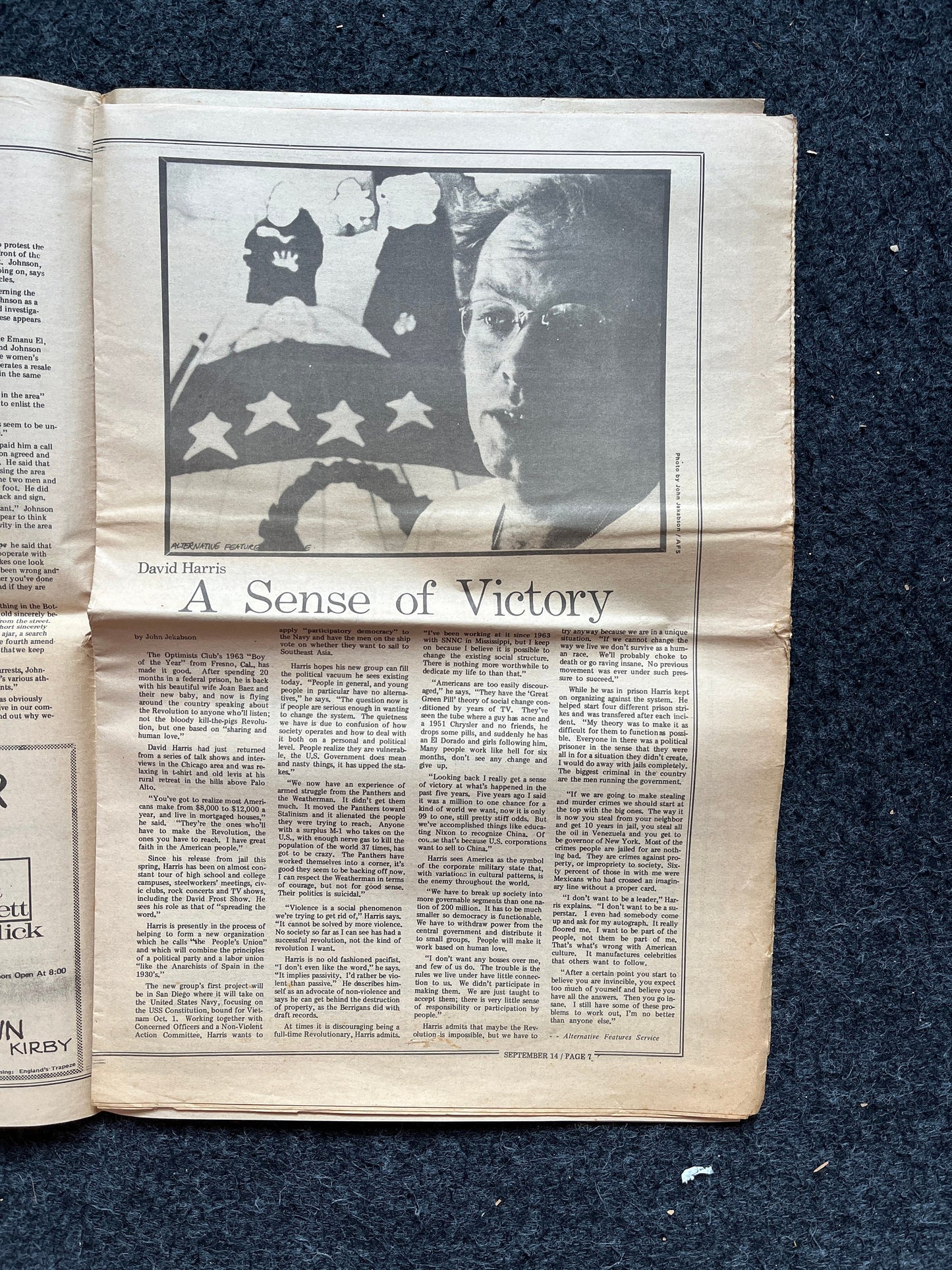 1970s Space City Houston Texas Underground Newspaper, Black Panther Party, Vintage Antique Collectibles, Hippie Grunge Art Gifts,