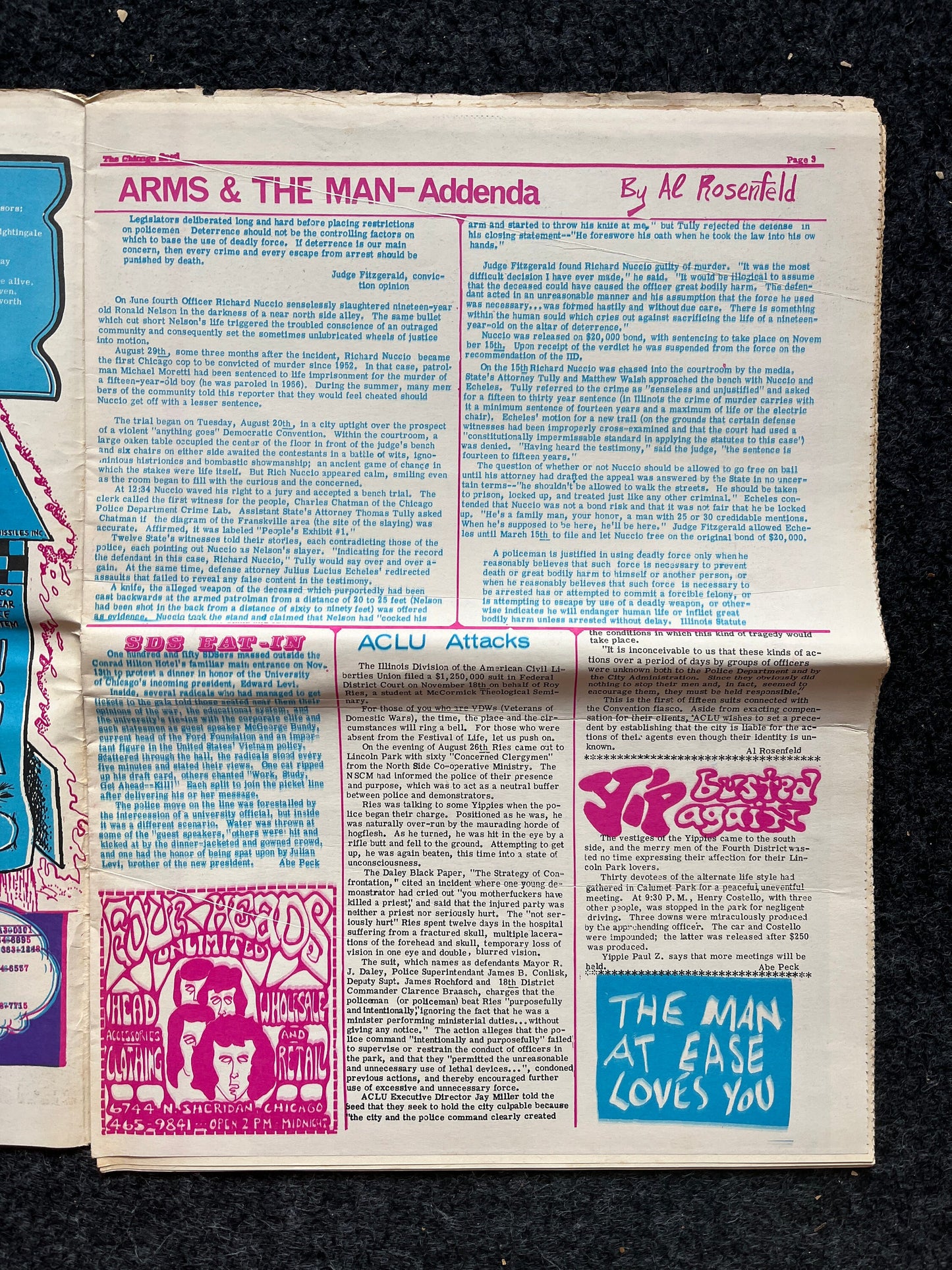 1970s Chicago Changes Underground Newspaper, Black Panther Party, Vintage Antique Collectibles, San Francisco Gifts, Anarchist Gifts,